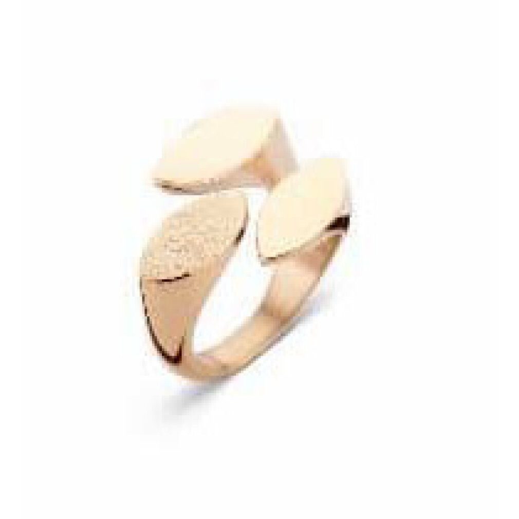 Javoli.com Fingerring Victoria Rosegoldener 3-Blütenblätter-Ring
