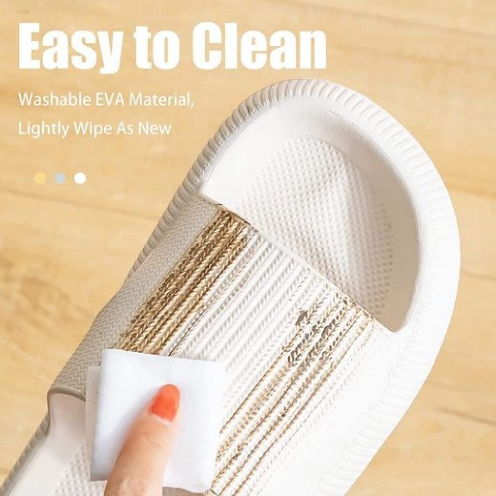 Blusmart Damen Herren Badeschuhe Badepantolette (EVA Rutschfest Pantoletten, Dicke Sohle bequeme) für Badezimmer, Schlafzimmer, Wohnzimmer, Strand, Freizeit – Bild 4 von 5