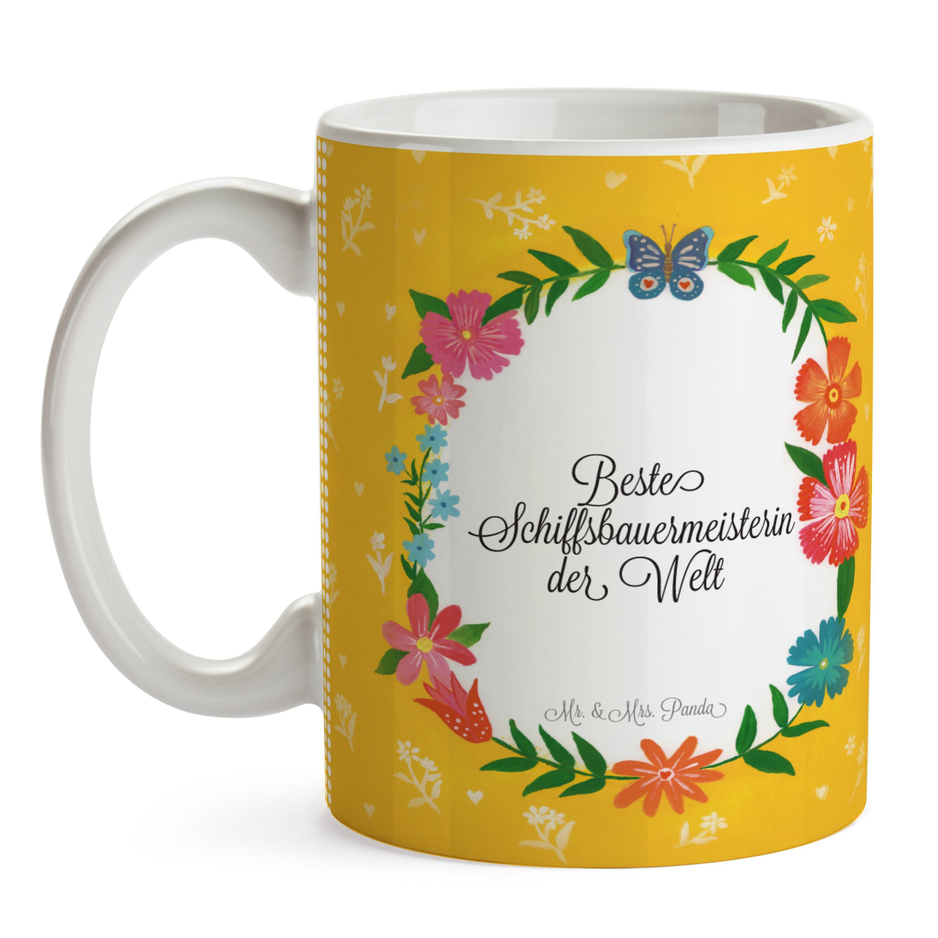 - Tasse Geschenk, Teetasse, & Gratulation, Keramik Panda Mr. Sc, Mrs. Bachelor, Schiffsbauermeisterin