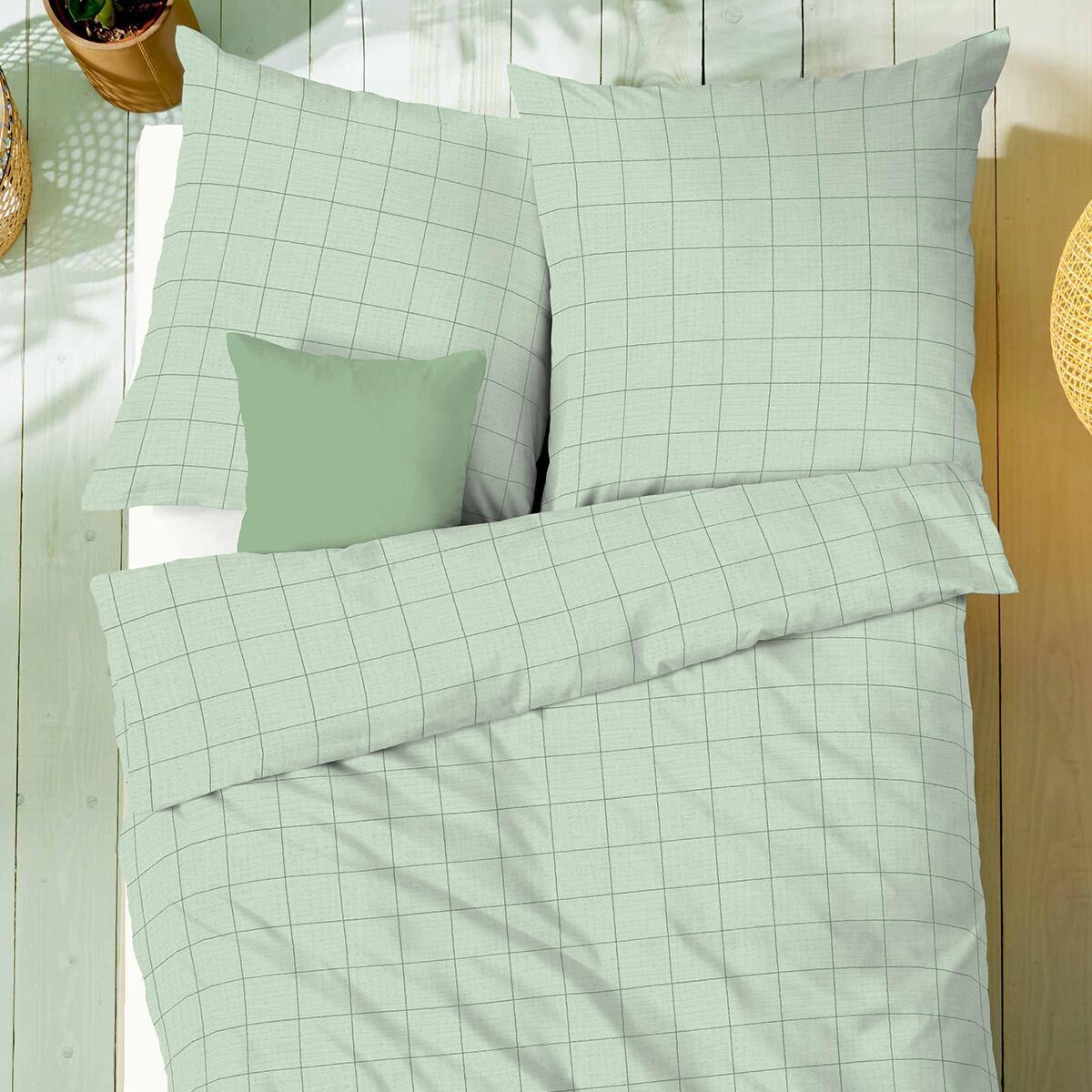 Kaeppel Bettwäsche Grid, Musselin, 2 teilig