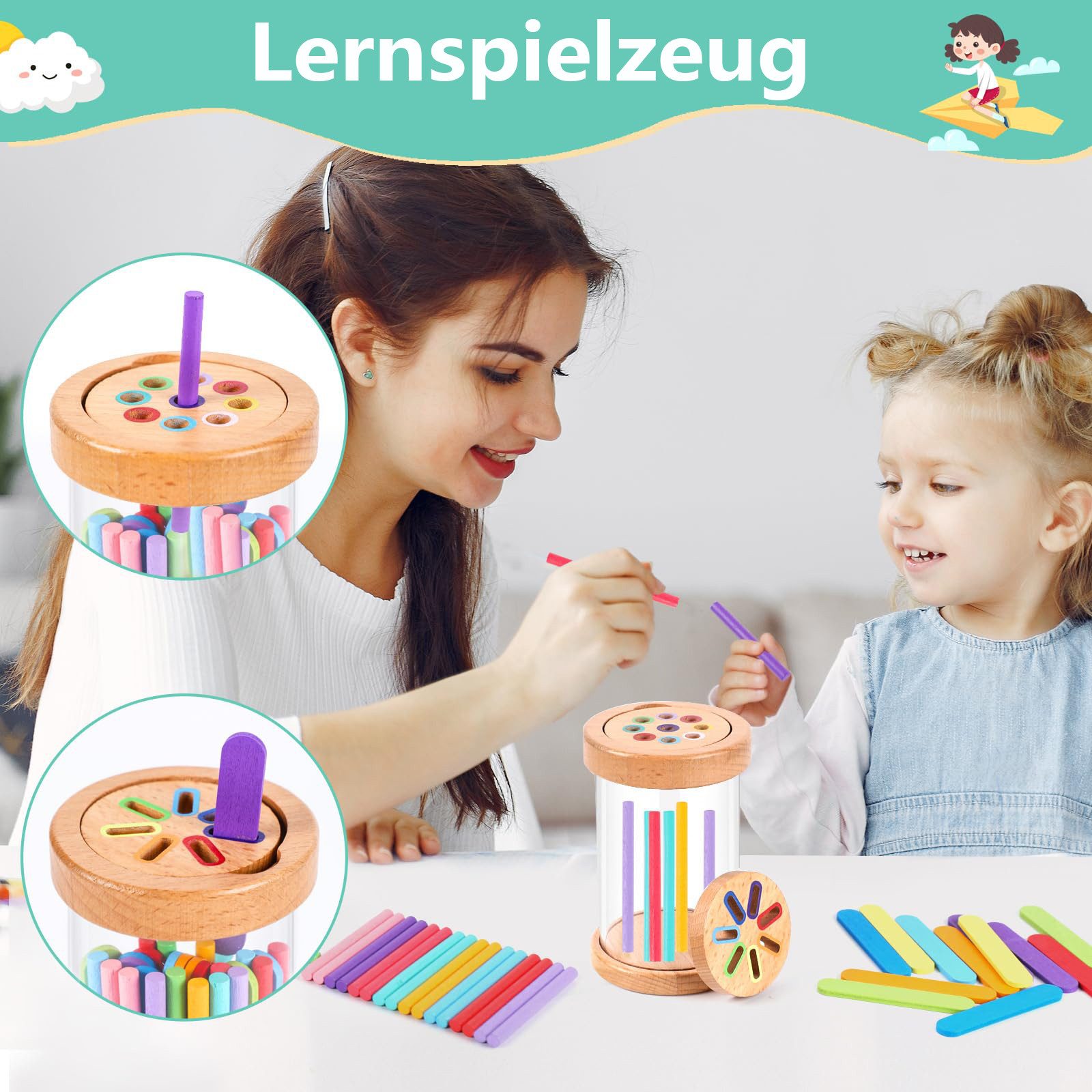 CLTYQ Lernspielzeug Lernspielzeug Montessori Spielzeug Kleinkind günstig online kaufen
