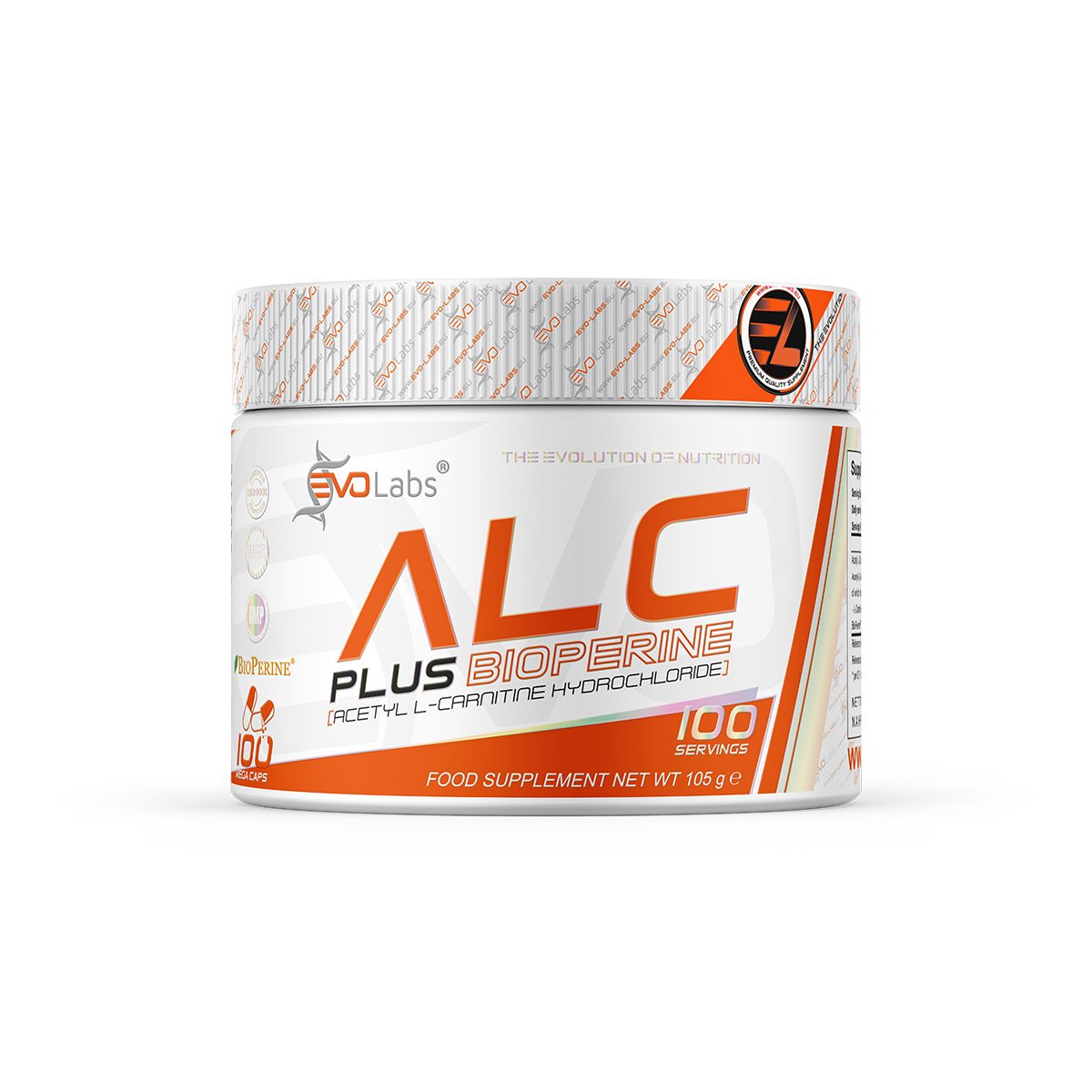 EVO Labs GmbH Acetyl-L-Carnitin EVOLabs ALC+ 100 Kapseln Training Made in GERMANY Kapseln, 1 er Dose, Packung à 1,00 St., 117 g, Acetyl-L-Carnitin, BioPerine, Kapseln