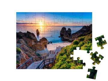 puzzleYOU Puzzle Weg zum Camilo Strand an der Algarve, Portugal, 48 Puzzleteile, puzzleYOU-Kollektionen Portugal, 500 Teile, 2000 Teile, 1000 Teile