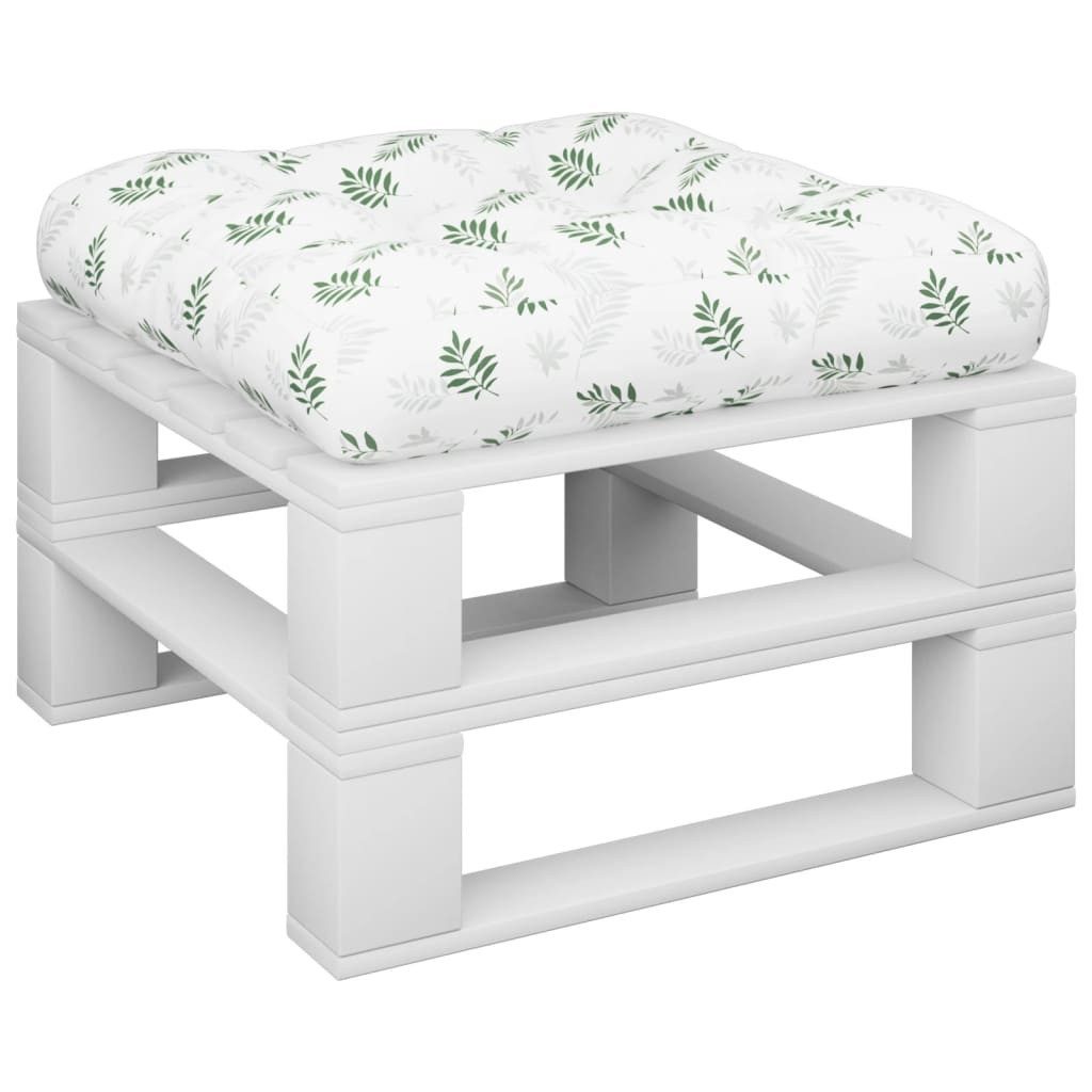 vidaXL Sitzauflage Palettenkissen Blattmuster 58x58x10 cm günstig online kaufen