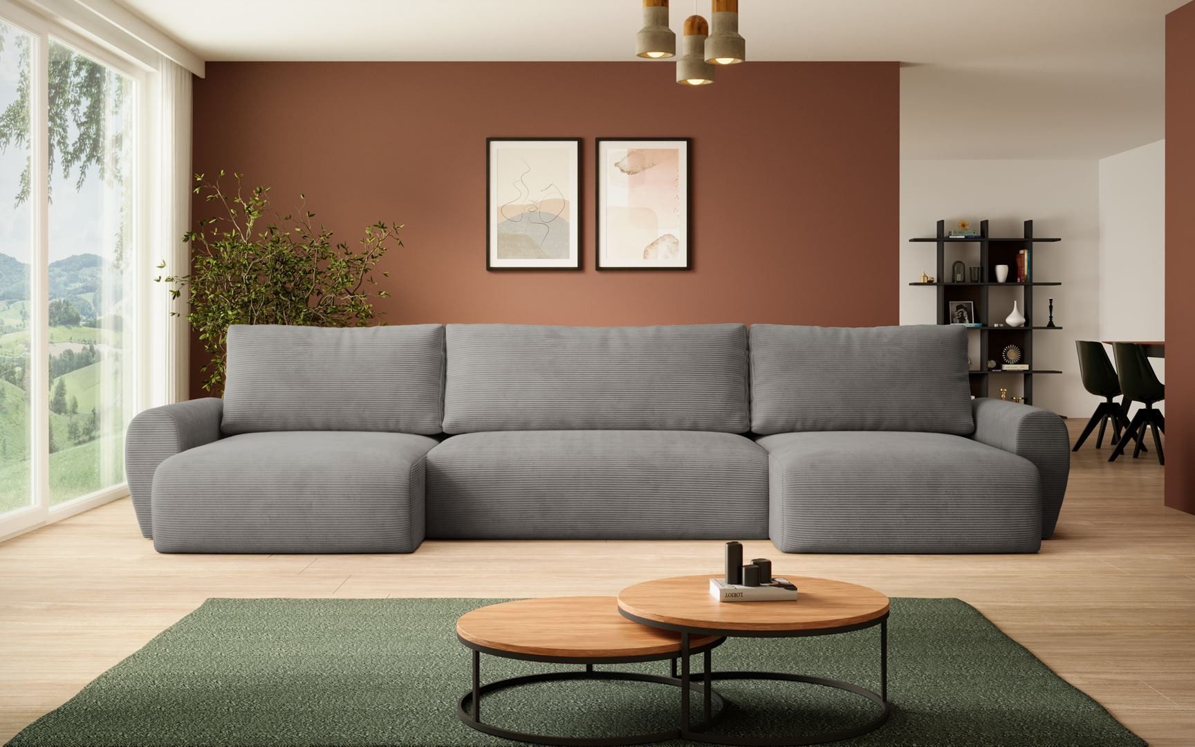 Beautysofa Ecksofa POSS U, mit Schlaffunktion, günstig online kaufen