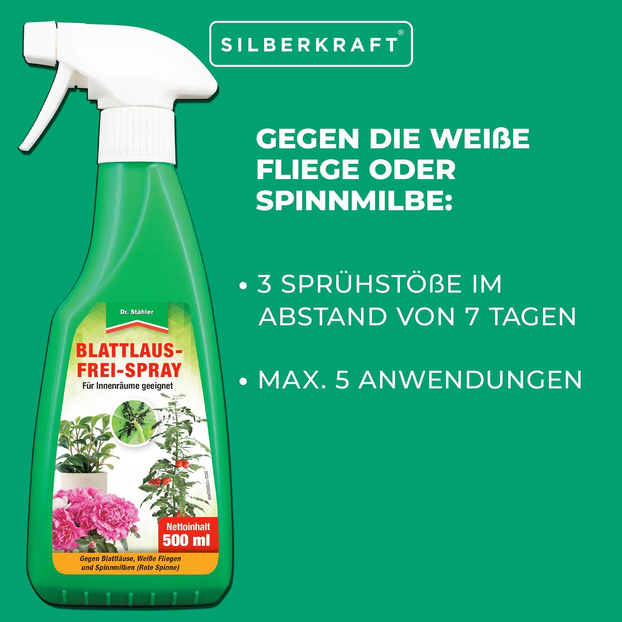 Silberkraft Insektenspray BlattlausfreiSpray Effektiver Schutz für