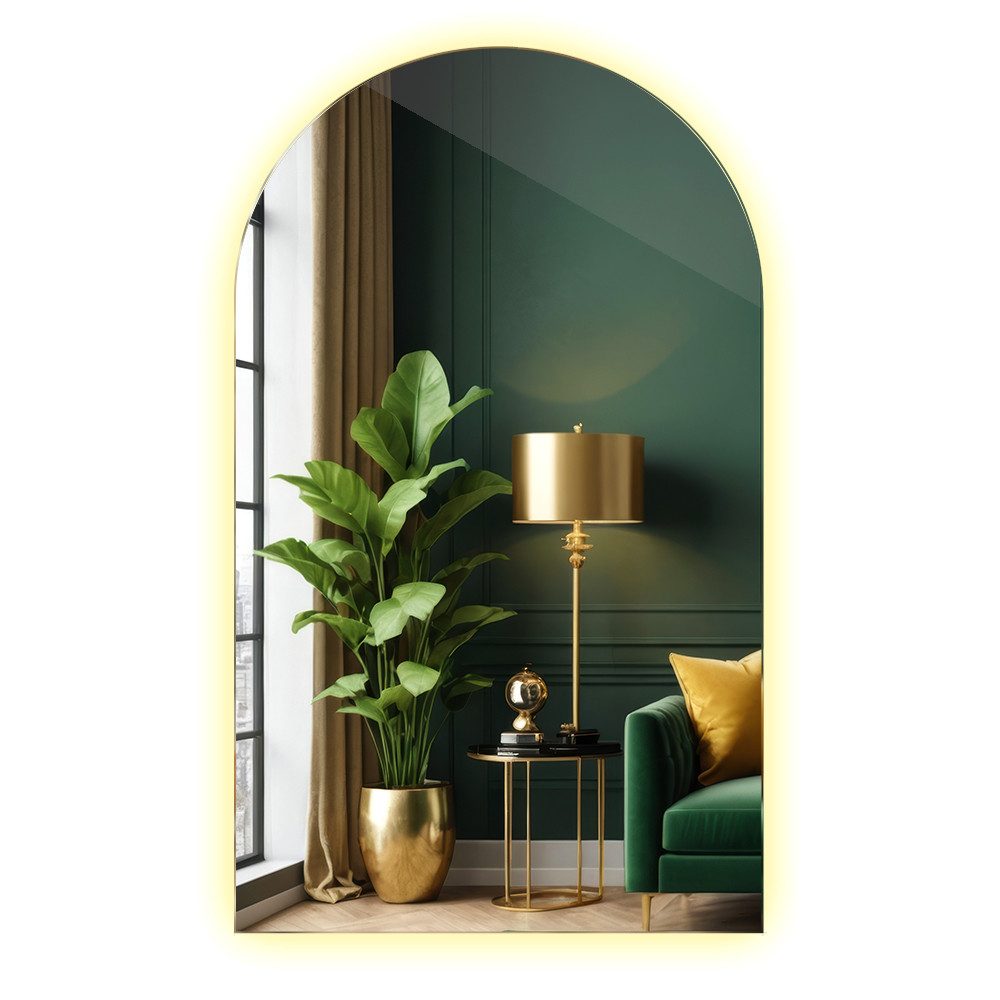 Tulup LED-Lichtspiegel Modernes Wandspiegel mit LED Beleuchtung (Warmweiß 3 günstig online kaufen