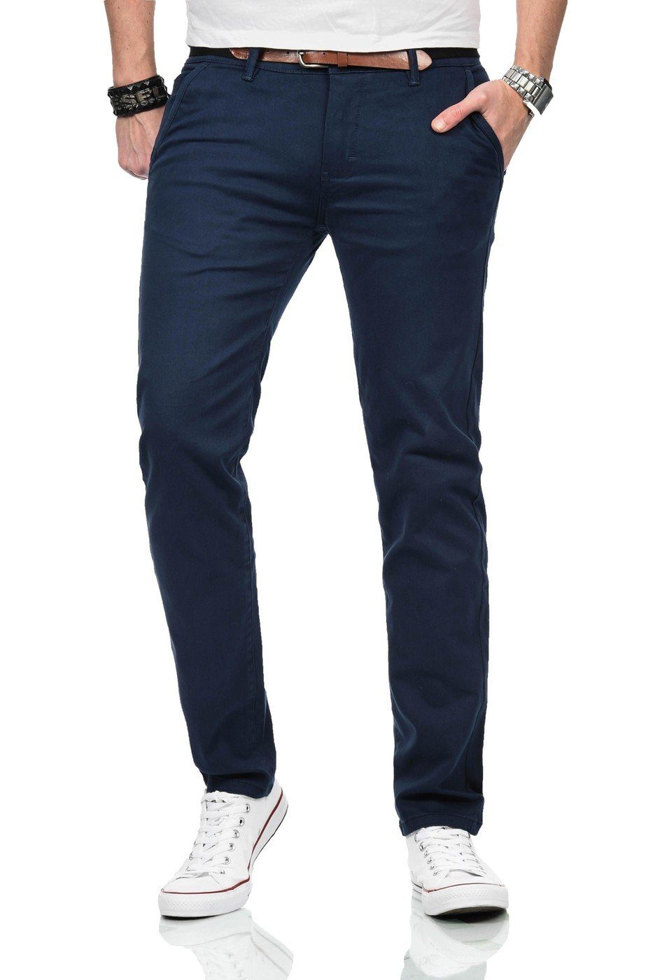 Maurelio Modriano Straight-Jeans Maurelio Modriano Herren Designer Chino Ho günstig online kaufen