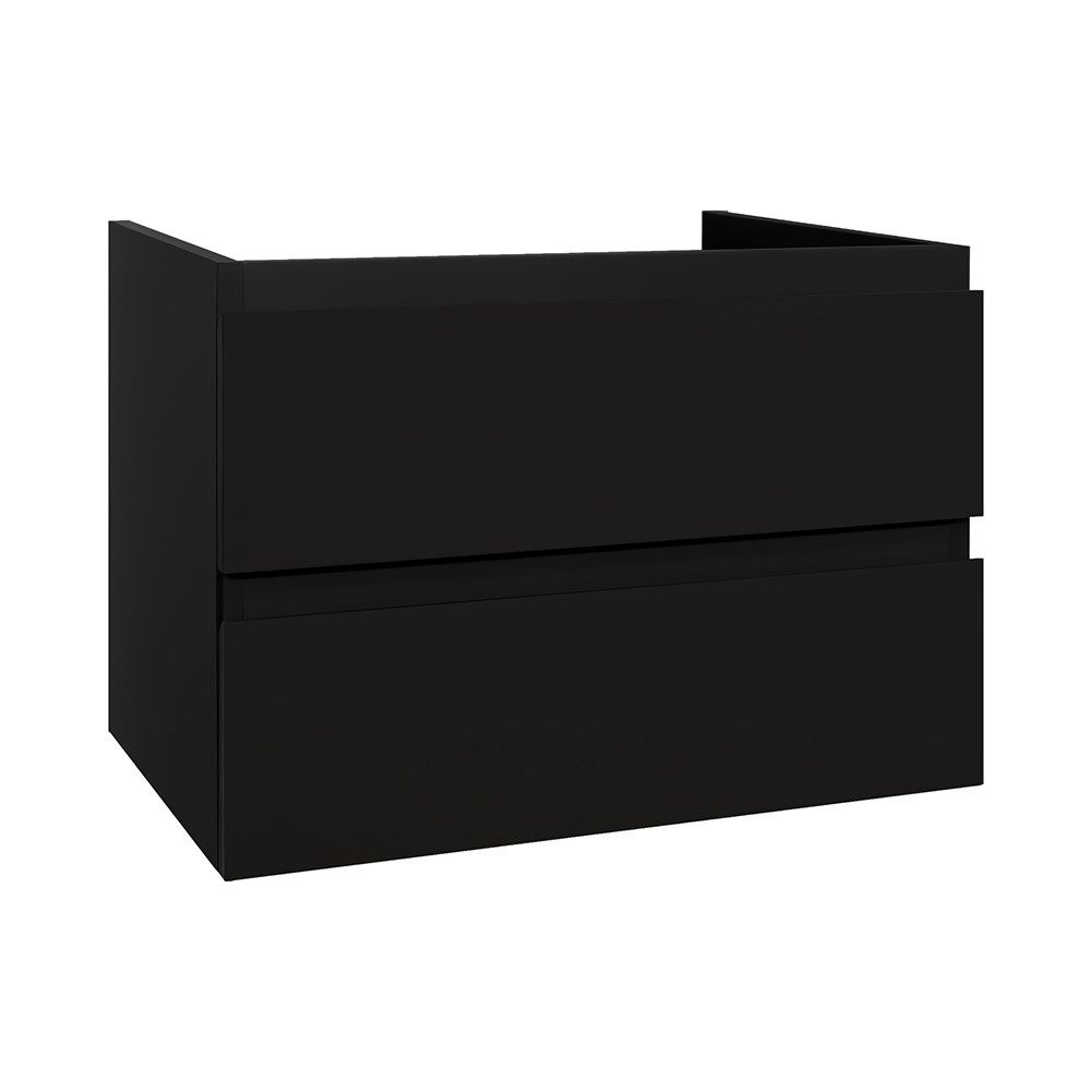 Creavit Waschbeckenschrank SLY080.06A (1-St) Sally Badezimmer Unterschrank 80 cm Schwarz matt