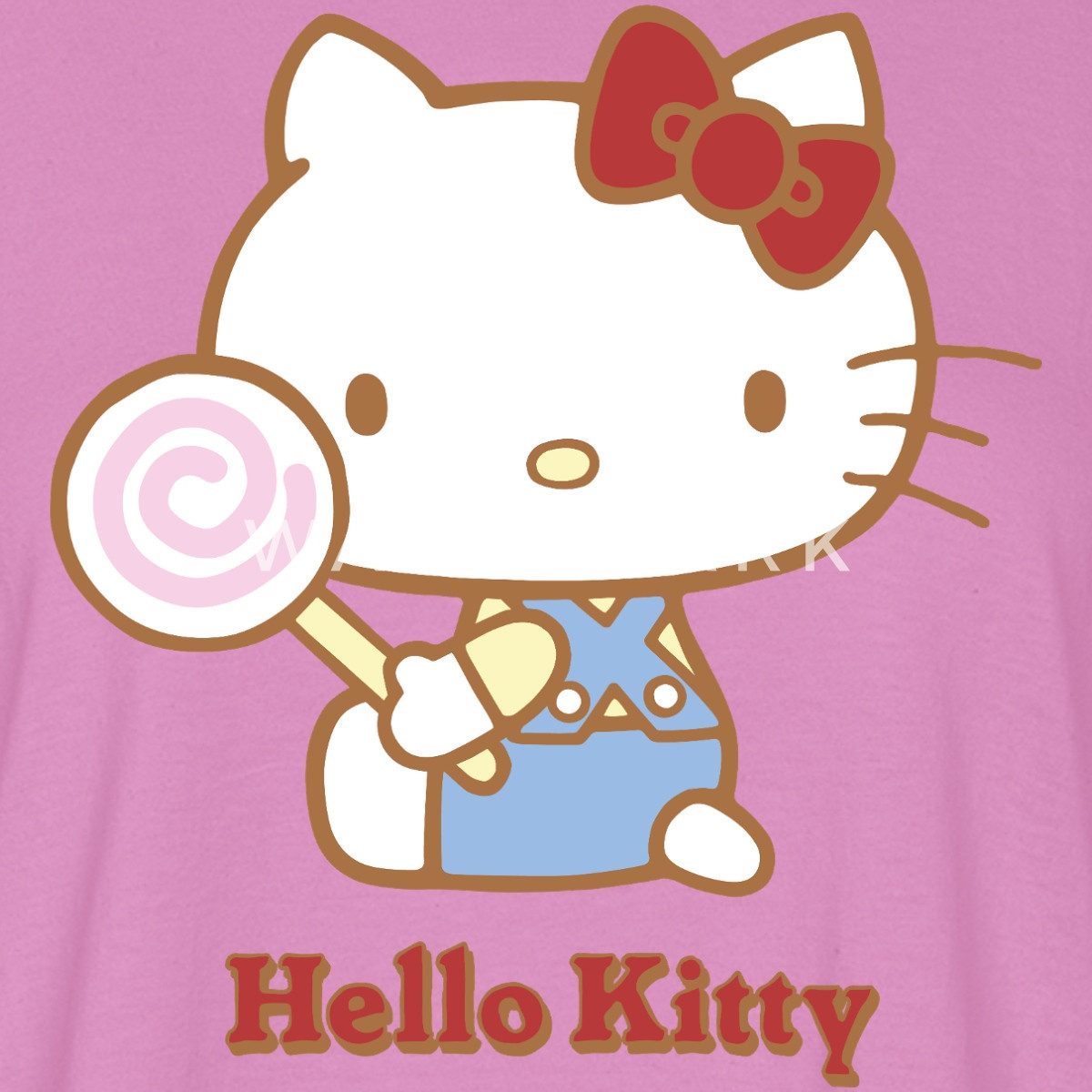 Spreadshirt T-Shirt Hello Kitty Mit Lollipop Boxy Shirt Damen (1-tlg)