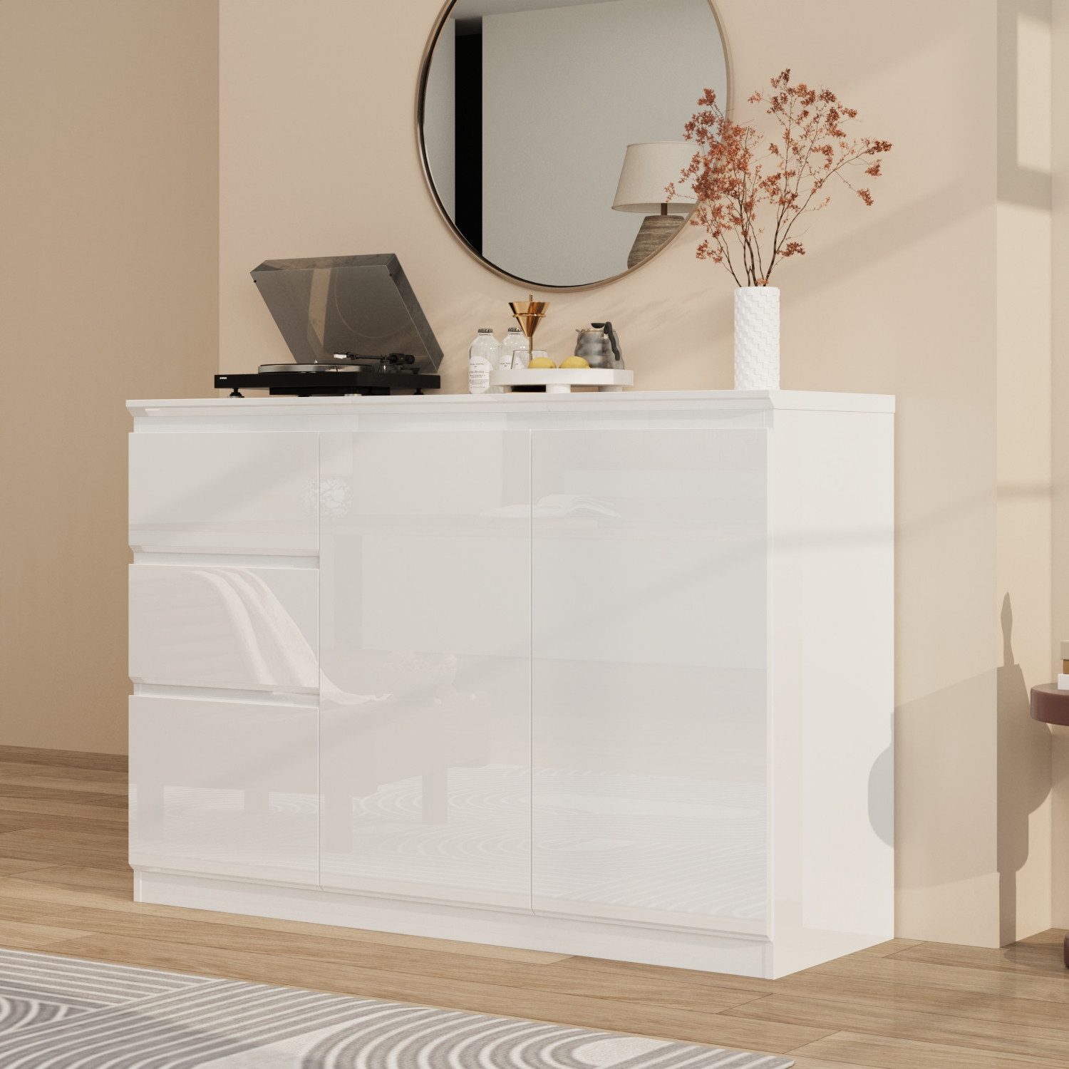 FUFU&GAGA Sideboard aus hochglänzendem PET günstig online kaufen