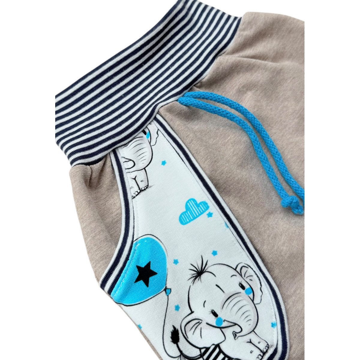 Land-Juwelen Stoffhose Handmade Elefant Unisex Kinder (1-tlg) Stoffhose, Jogginghose, Jogger, Sporthose, Chino