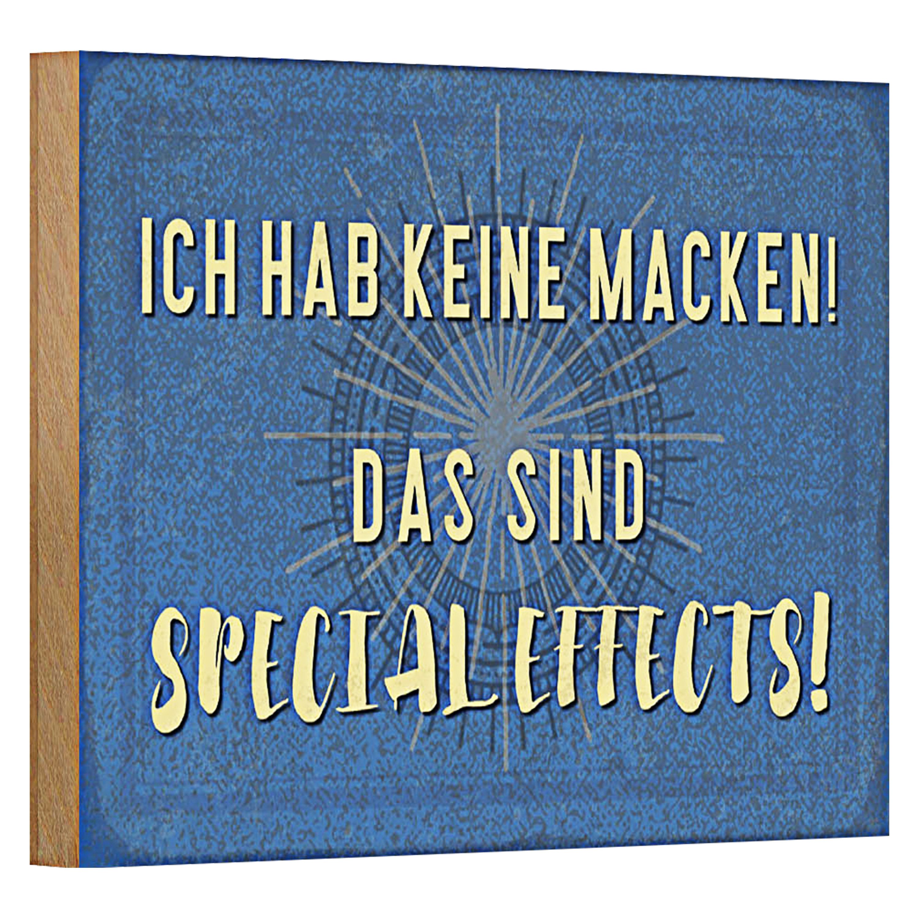 Roomando Holzbild Spruch 18x12cm ich hab keine Macken