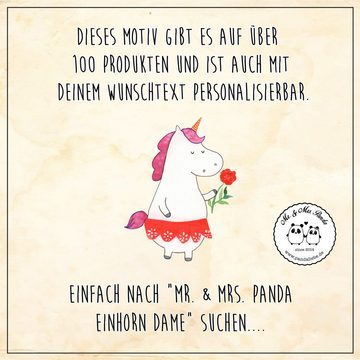 Mr. & Mrs. Panda Glas Einhorn Dame - Transparent - Geschenk, Latte Macchiato, Unicorn, Capp, Premium Glas, Edles Matt-Design
