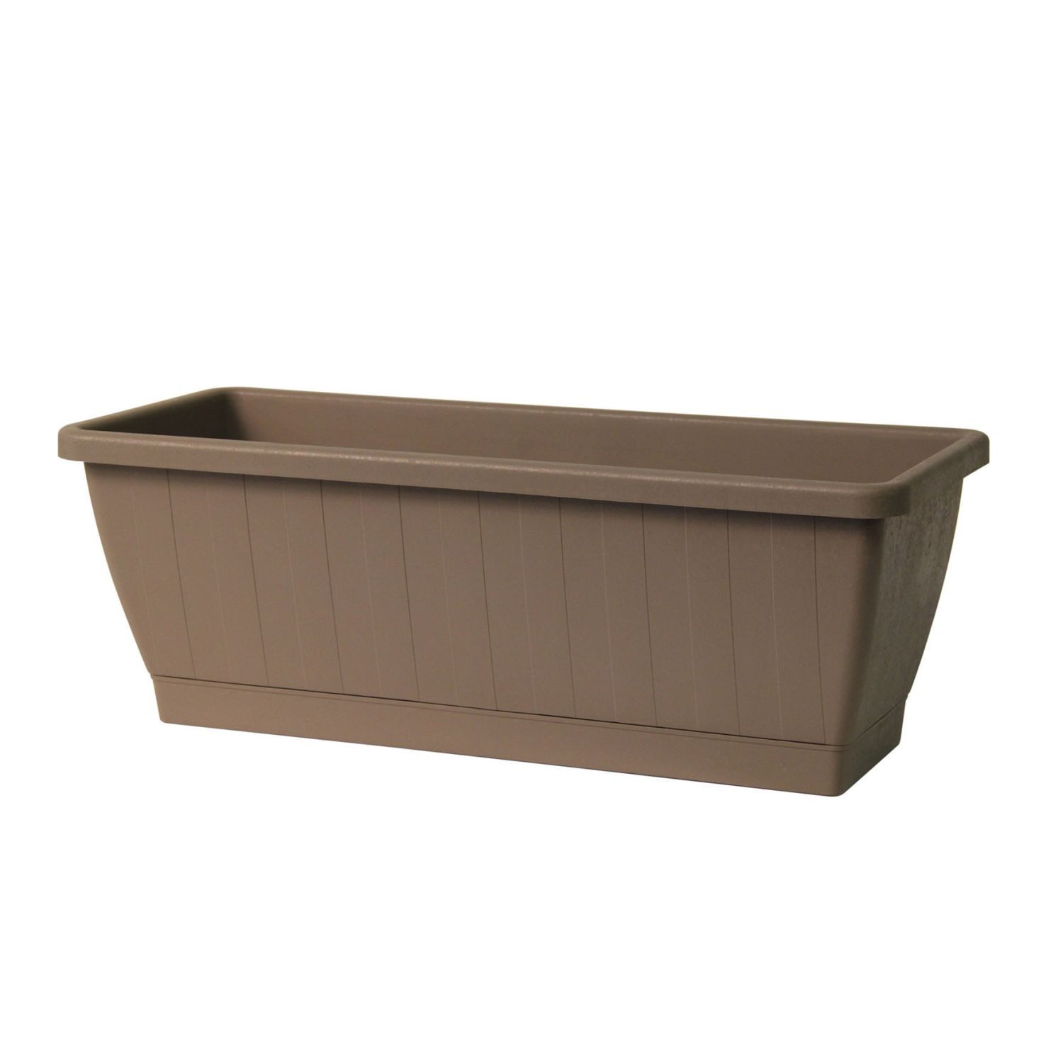 INNA-Glas Blumenkasten Balkonkasten Balkon OPHIRA, taupe, 79,5x19,5x17,5cm