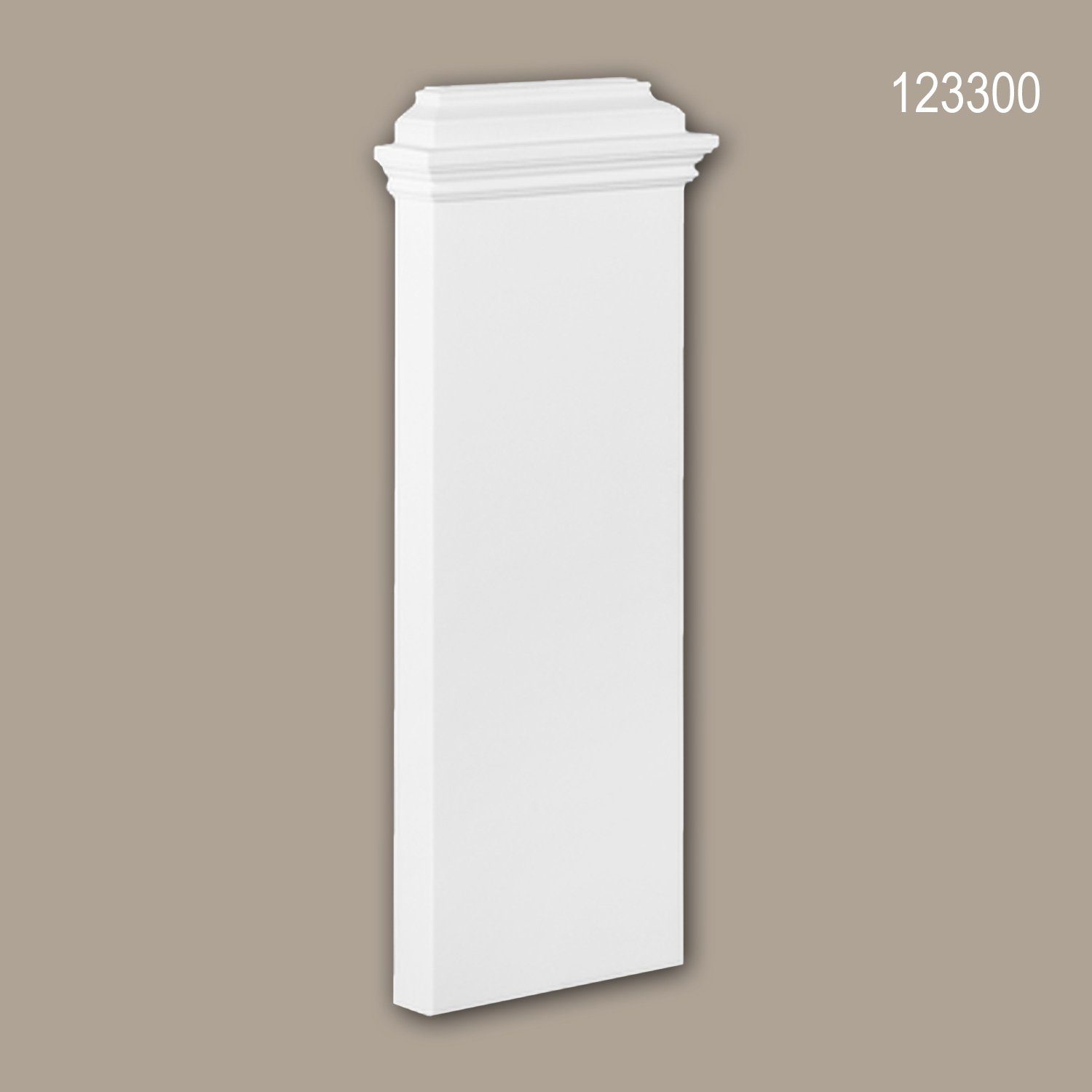 Profhome Wanddekoobjekt 123300 (Pilaster Sockel, 1 St., Pilaster, Zierelement, Wanddekor, Schmuckelement), weiß, vorgrundiert, Stil: Zeitlos / Klassisch