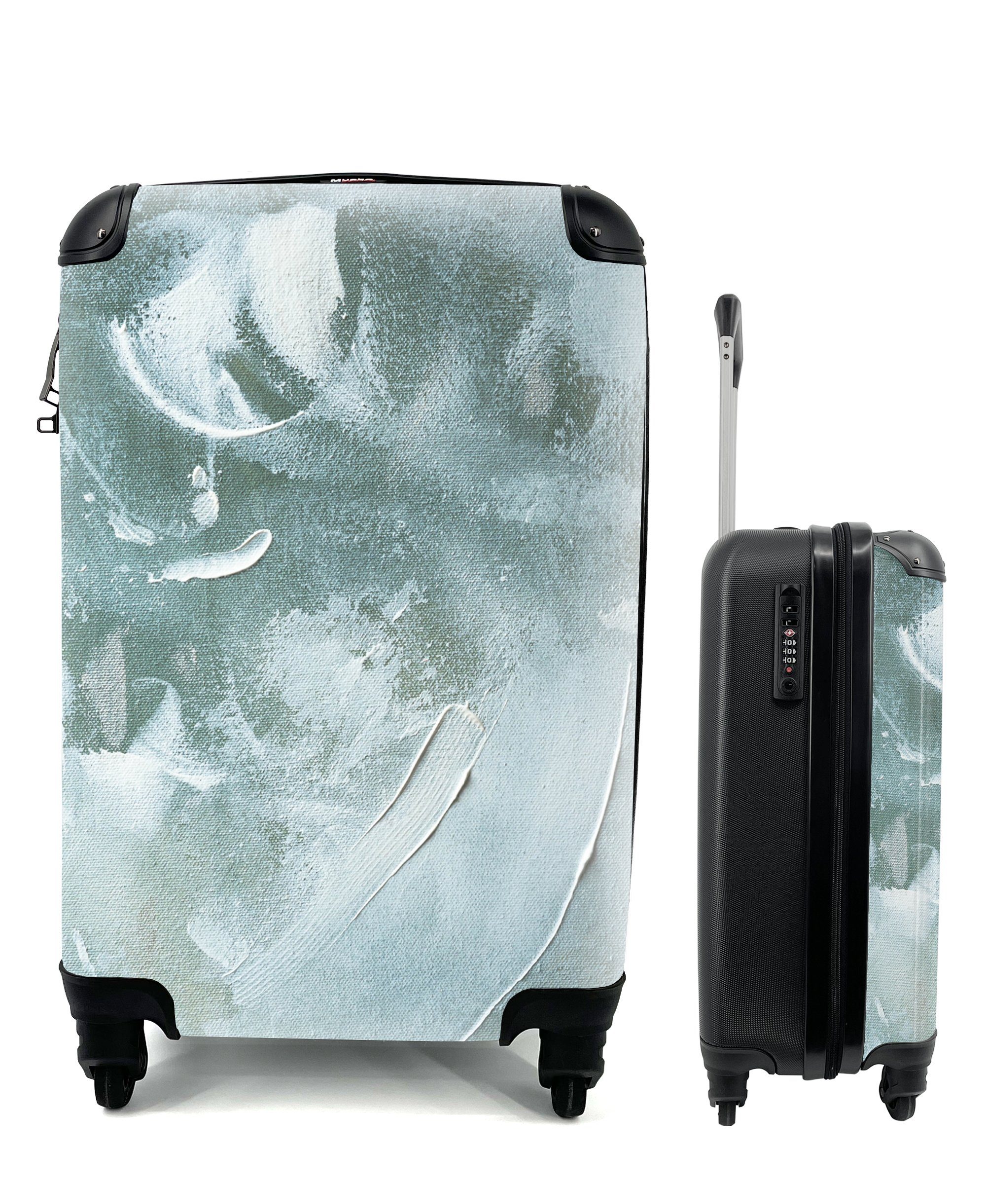 MuchoWow Handgepäckkoffer Acrylfarbe - Abstrakt - Design, 4 Rollen, Reisetasche mit rollen, Handgepäck für Ferien, Trolley, Reisekoffer