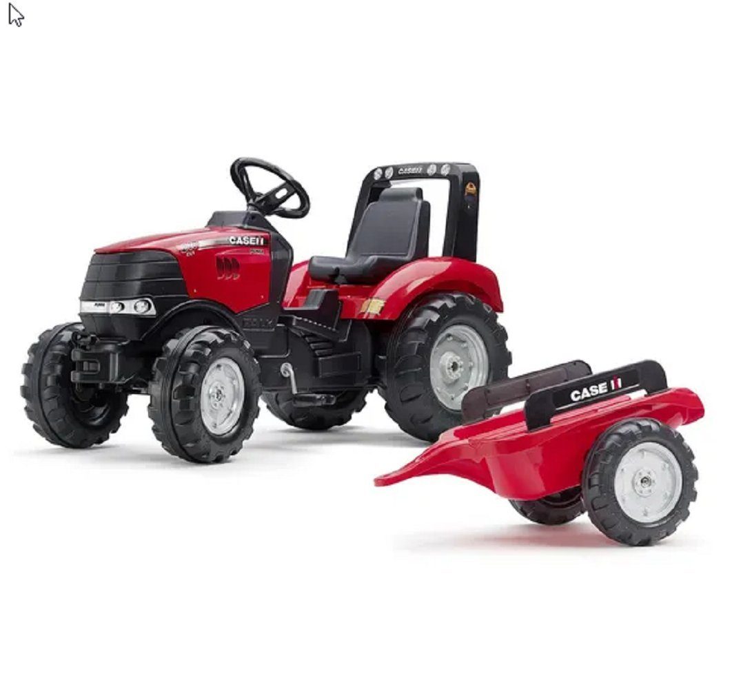 Falk Toys Trettraktor Falk F996AB Case IH Traktor mit Anhänger