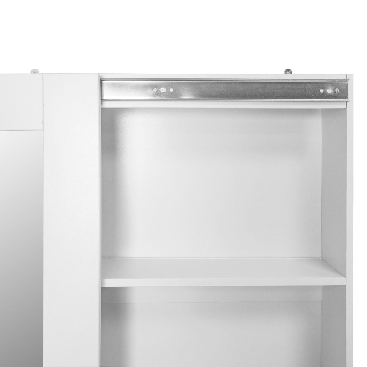 Schminktisch, Kosmetiktisch mit Hocker und Spiegel, Breite 73 cm