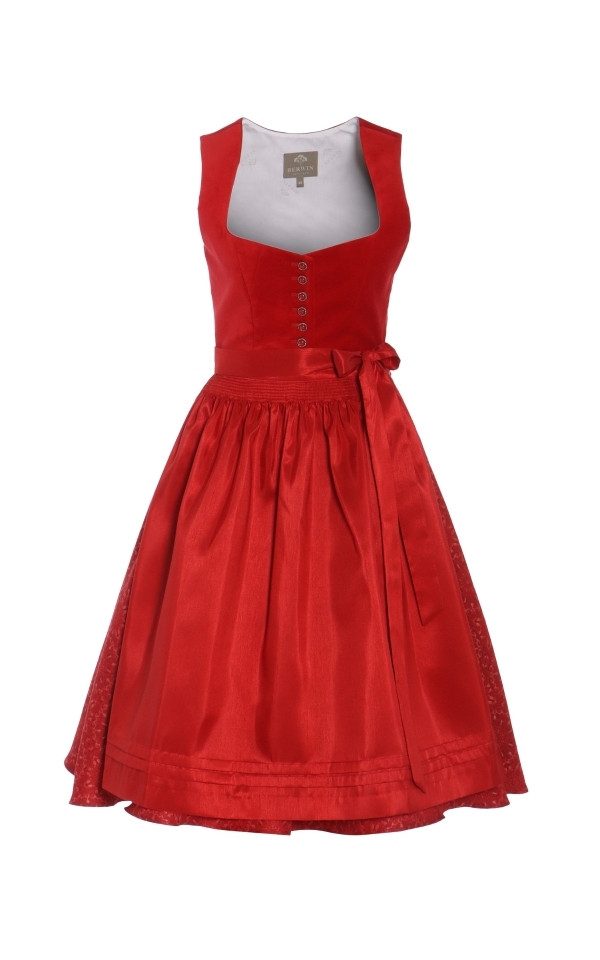 Berwin Dirndl Samtdirndl - rot günstig online kaufen