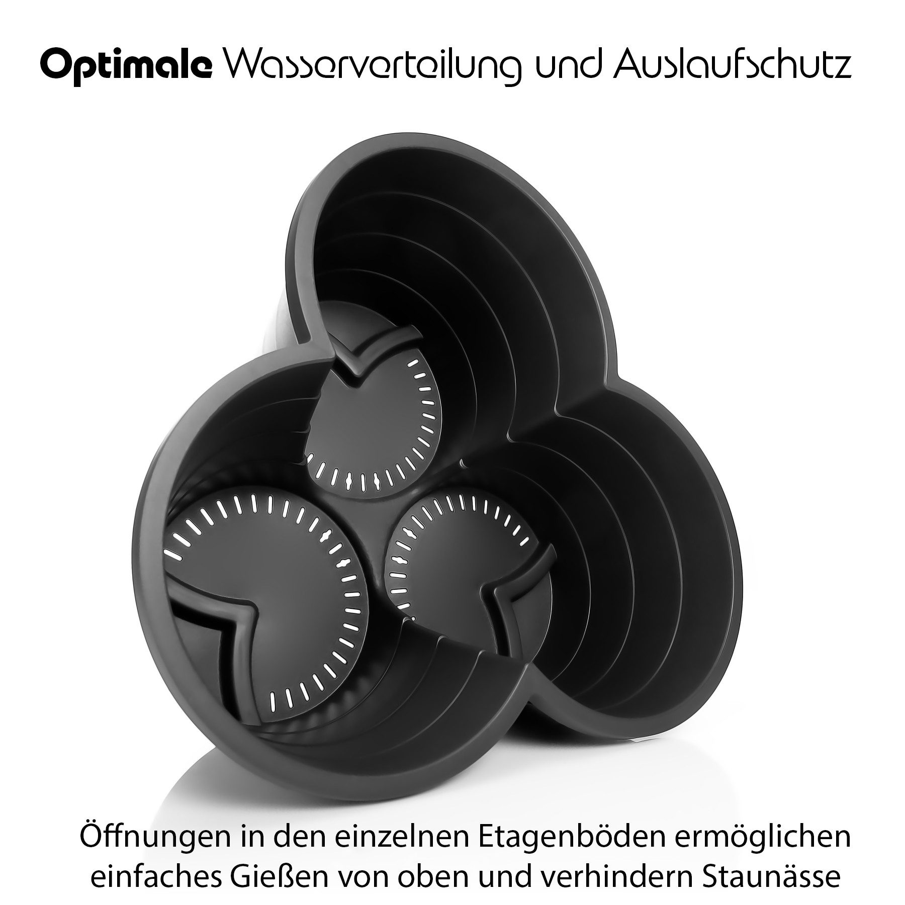 BigDean Pflanzkübel 4er Set Pflanzturm ideal für Erdbeeren, Kartoffeln & Kräuter (Set, 1 St., 4 Töpfe), Ideal für Kartoffeln, Kräuter, Erdbeeren und mehr