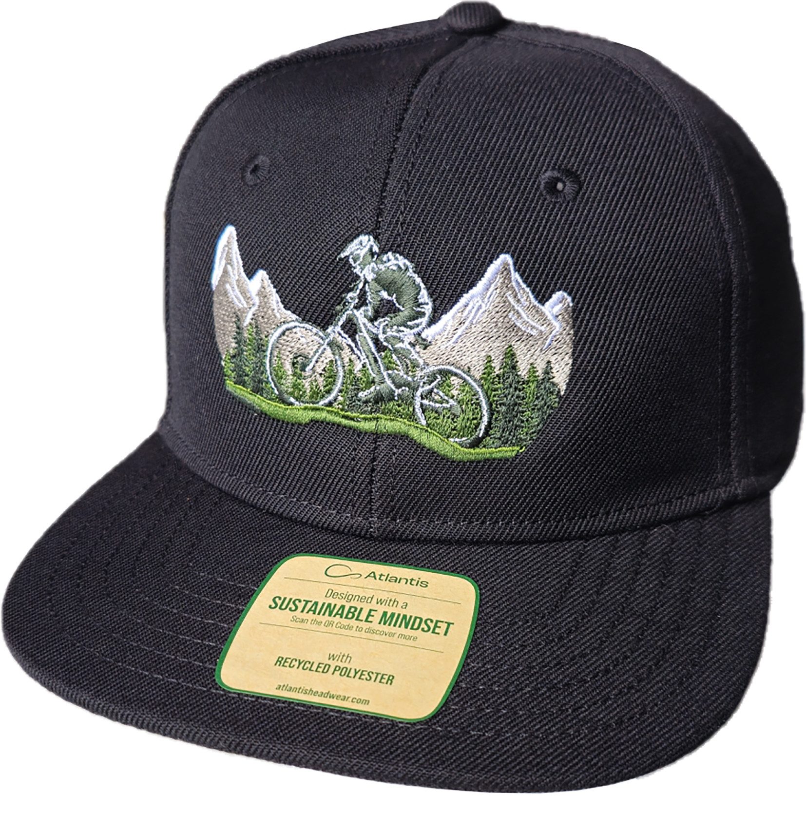 Baddery Snapback Cap Kinder Cap "Mountain Ride" - MTB Mountain-Bike Cap, Stick, One Size Einheitsgröße, Snapback-Verschluss