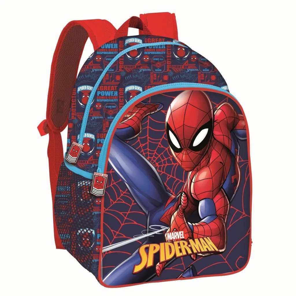 Spiderman Kinderrucksack Spiderman Great Power Schultasche 40 cm Mit dem Superhelden (1-tlg)