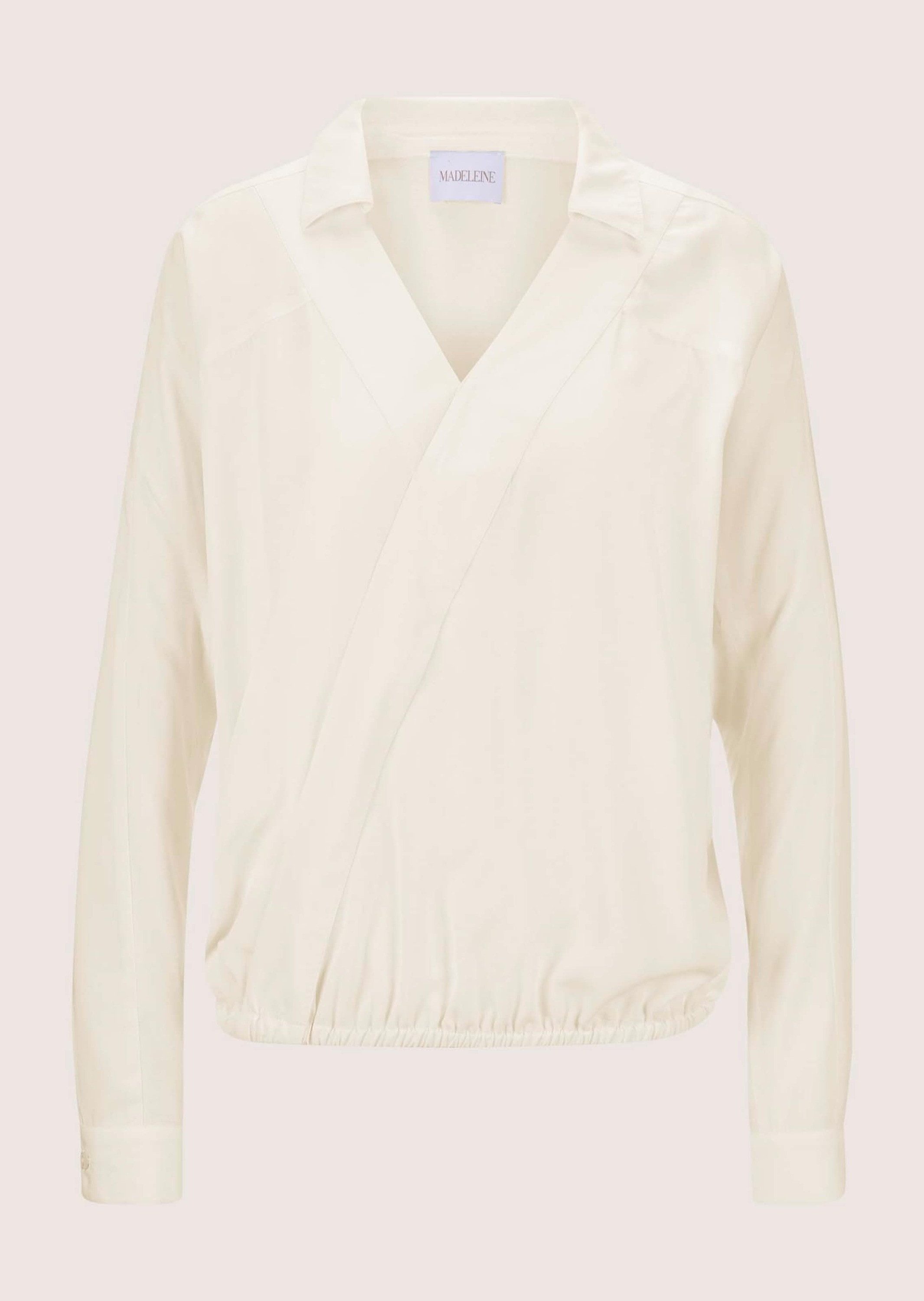 MADELEINE Langarmbluse Bluse im Wickel-Look