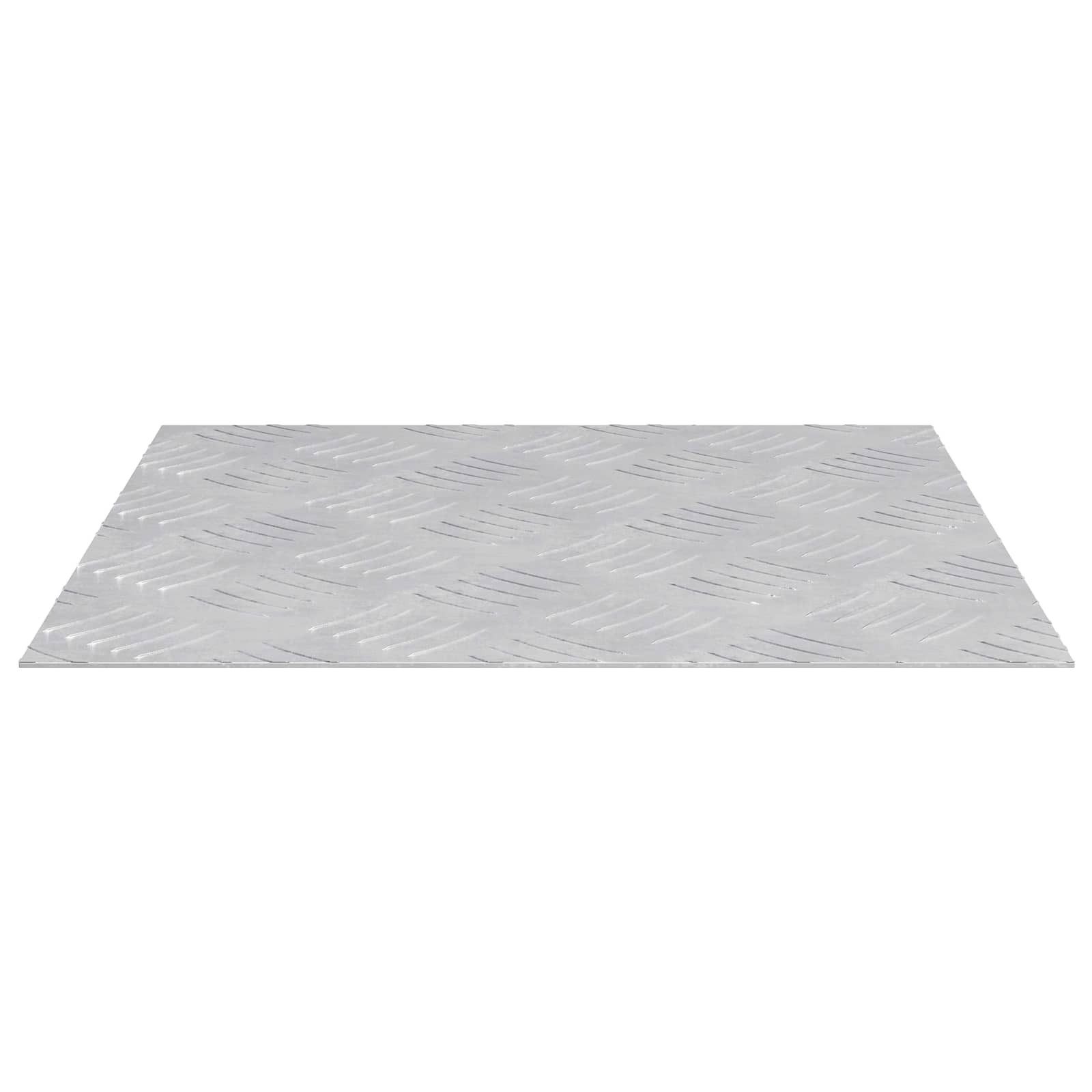 vidaXL Stufenmatte Treppe Tritt 4 stk. 40 x 40 cm Silber Aluminium Quadratisch, Quadratisch