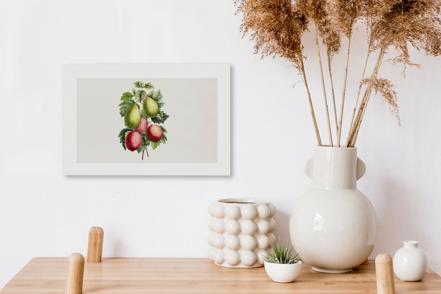 OneMillionCanvasses® Leinwandbild Lebensmittel - Feigen - 30x20 cm Wandbild Gesund, Aufhängefertig, (1 Leinwandbilder, St), Wanddeko