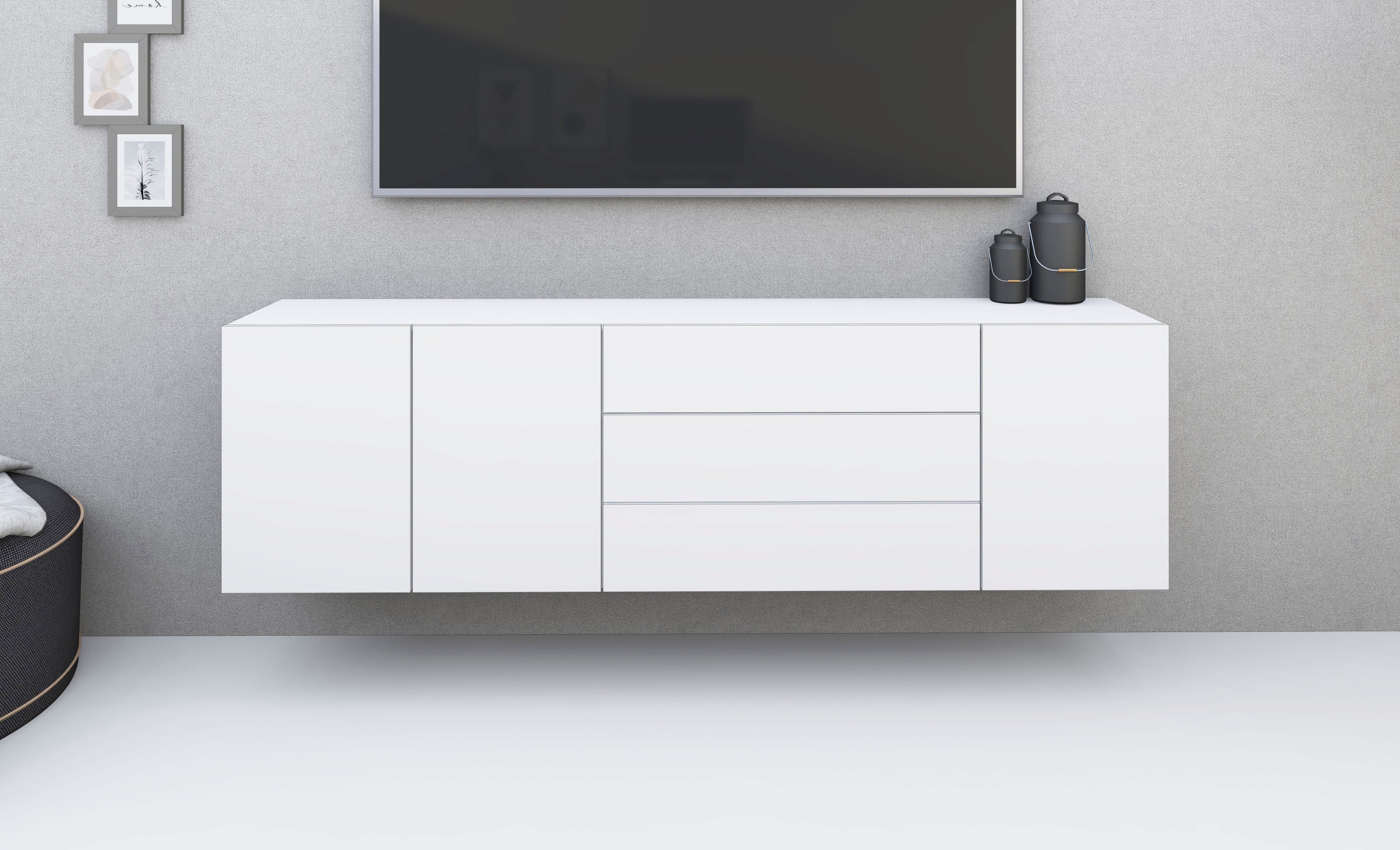 borchardt Möbel Sideboard "Sophia", Breite 190 cm, hängend und stehend mont günstig online kaufen