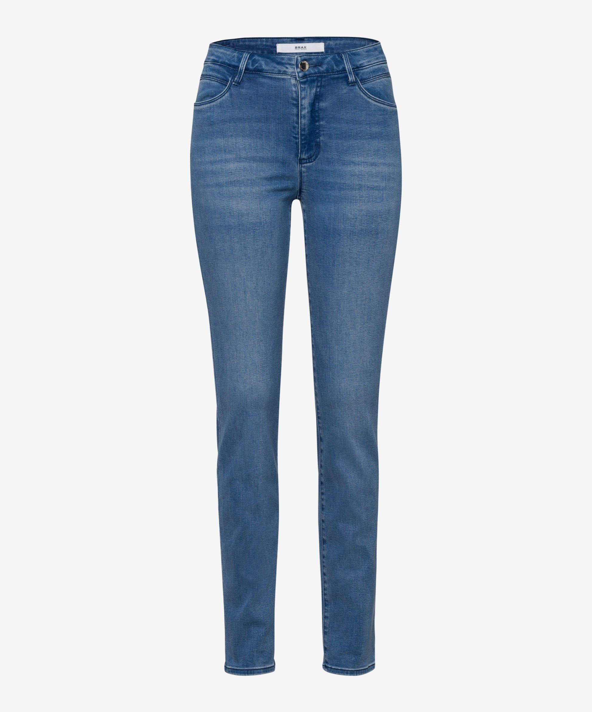 Brax Skinny-fit-Jeans Five-Pocket-Röhrenjeans used light blue