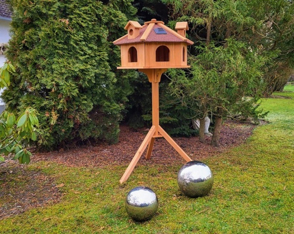 MYPETS Vogelhaus Vogelhaus ALPENZAUBER L Licht+Ständer Vogelfutterhaus