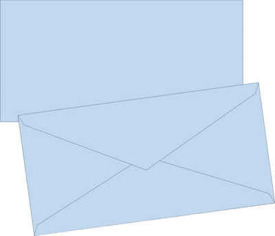 BRUNNEN Druckerpapier BRUNNEN 105125132 Briefumschlag Universalpapier DIN lang hellblau