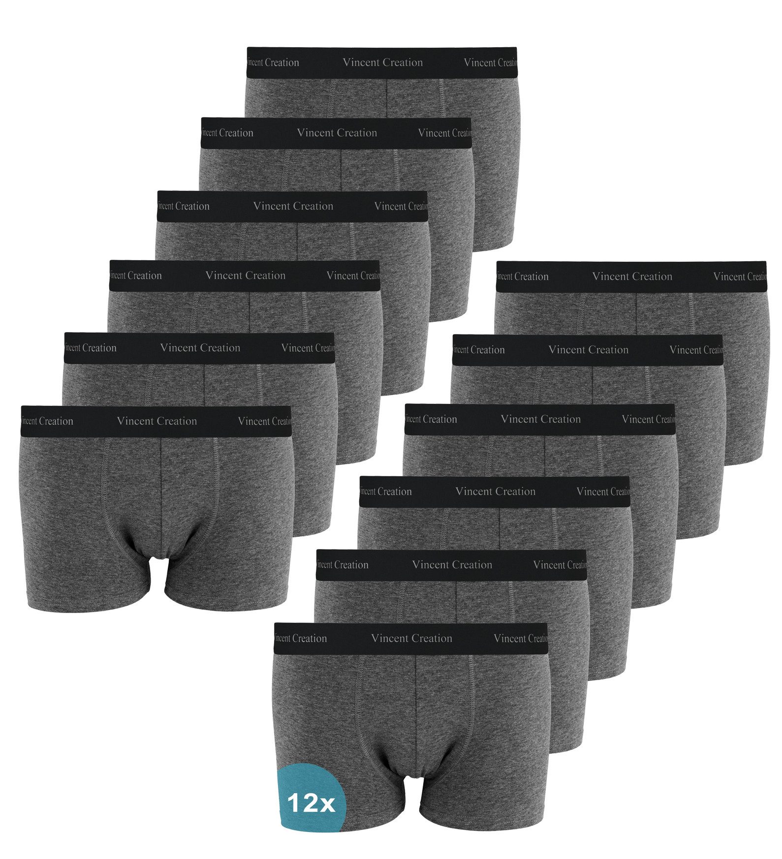 Vincent Creation® Boxershorts Retroshorts (12-St) angenehm stretchiger Baumwollmix