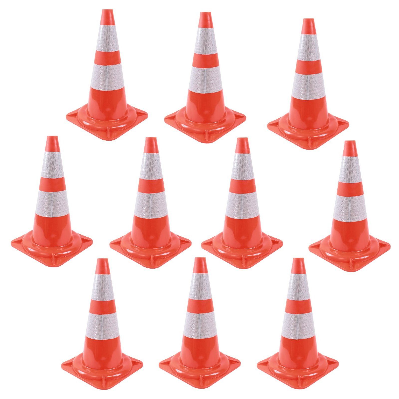 TRUTZHOLM Pylonen Verkehrskegel Warnleitkegel Verkehrsleitkegel Markierungskegel (10er Set)