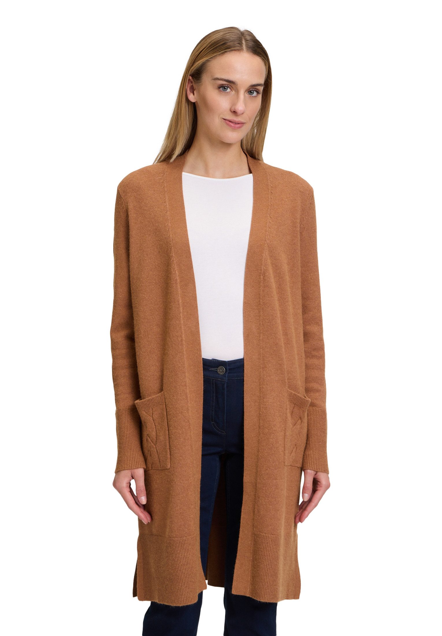 Strickjacke Betty Barclay Longstrickjacke mit aufgesetzten Taschen