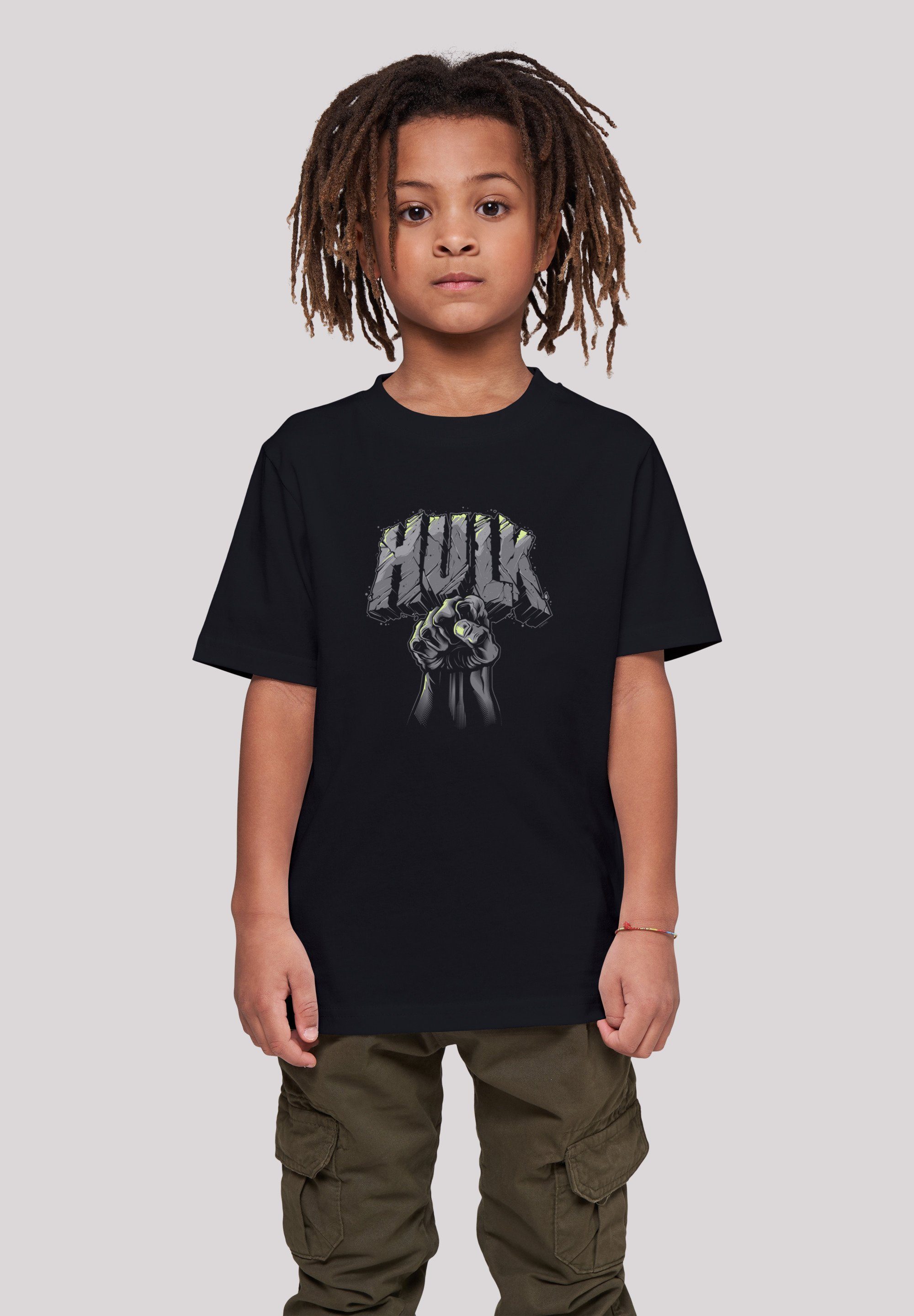 Unisex Logo' Punch Merch,Jungen,Mädchen,Logo F4NT4STIC 'Marvel Print Hulk Kinder,Premium T-Shirt T-Shirt