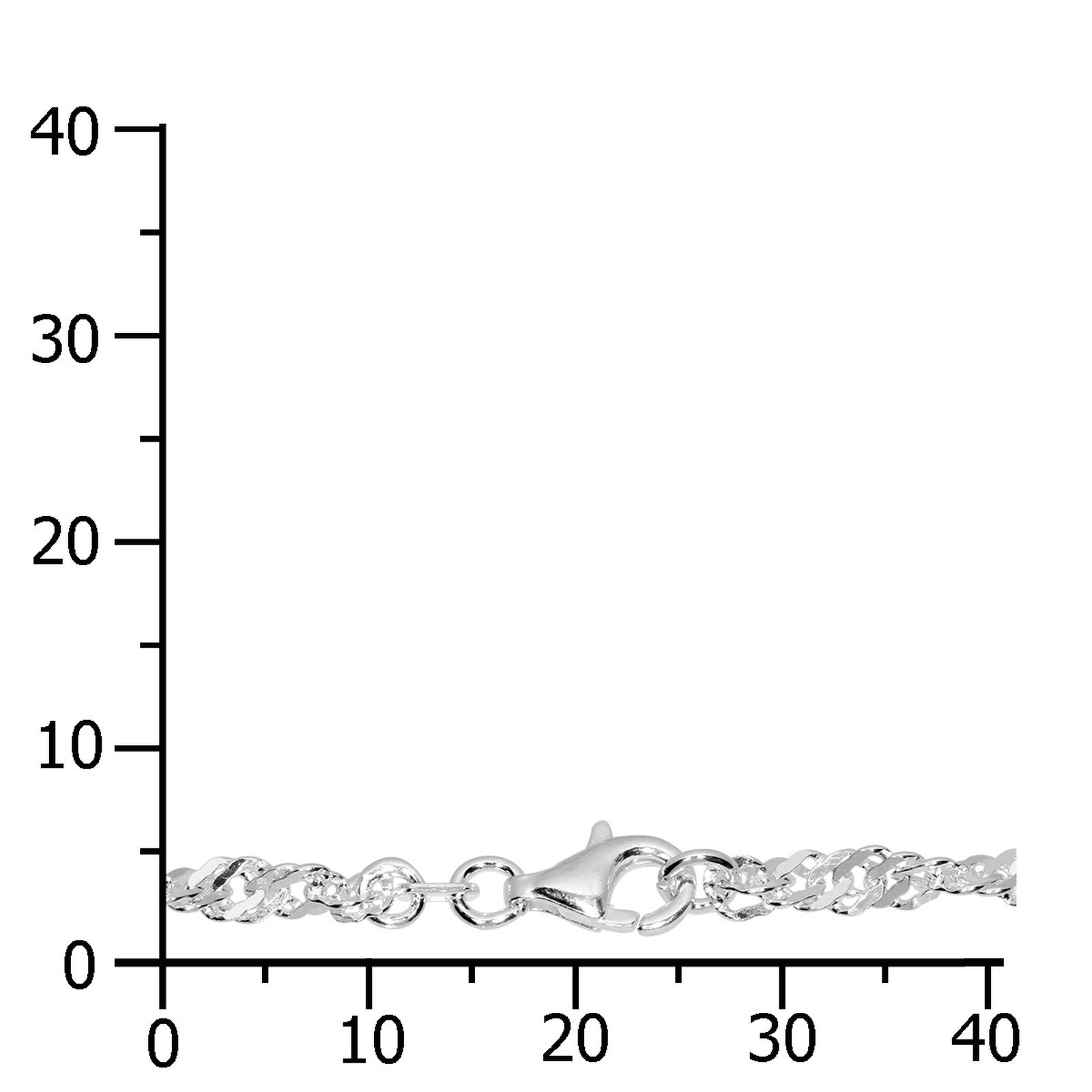 OSTSEE-SCHMUCK Silberkette Ostsee-Schmuck Kette Singapur 3,3 mm Kette Singa günstig online kaufen