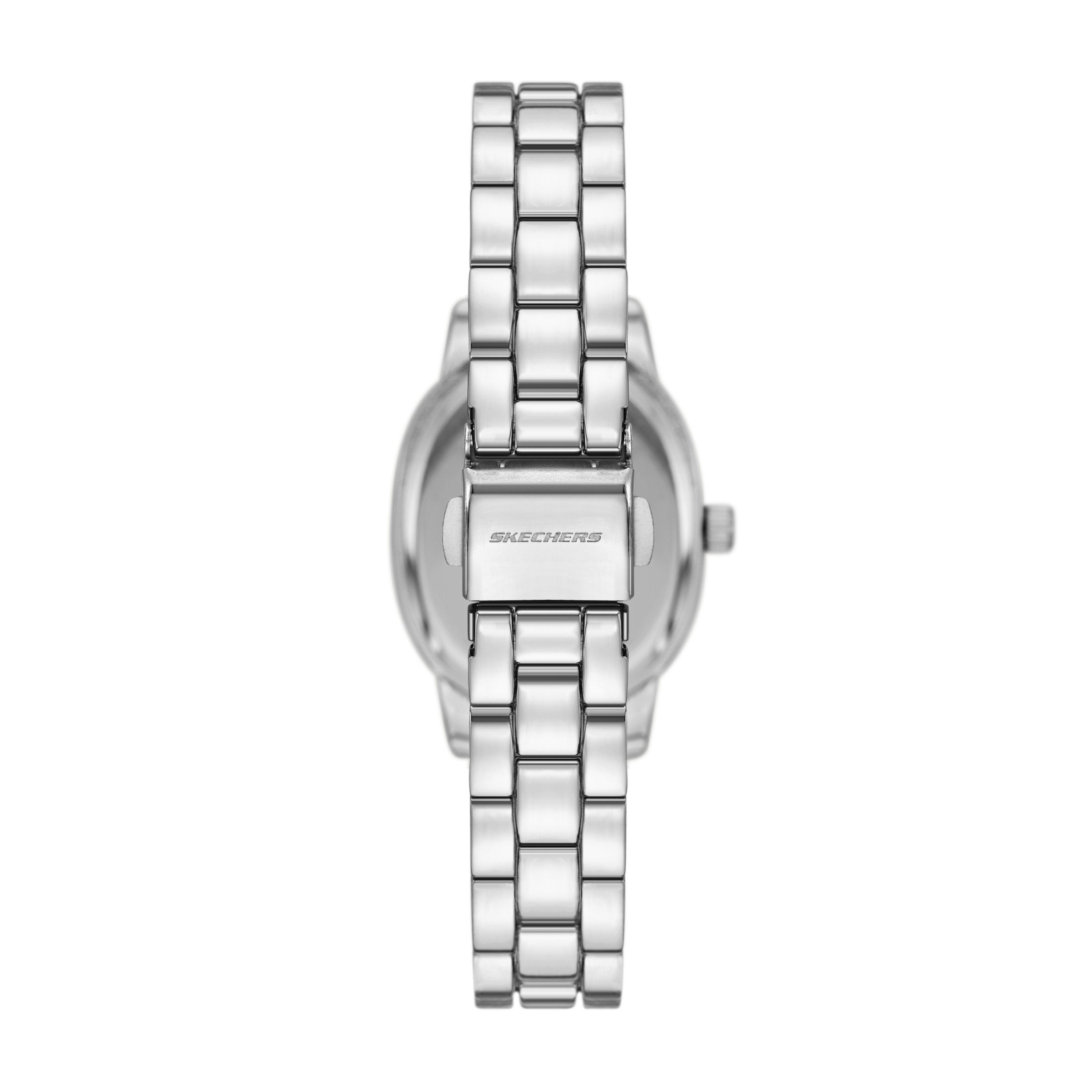 Skechers Quarzuhr SETS SR9135, (Set, 5-tlg., mit 2 Armbändern und 2 Charmeinhängern für Schnürsenkel), Armbanduhr, Damenuhr, Ideal auch als Geschenk, analog, Glassteine