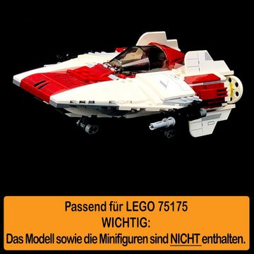 AREA17 Standfuß Acryl Display Stand für LEGO 75175 A-Wing Starfighter (verschiedene Winkel und Positionen einstellbar, zum selbst zusammenbauen), 100% Made in Germany
