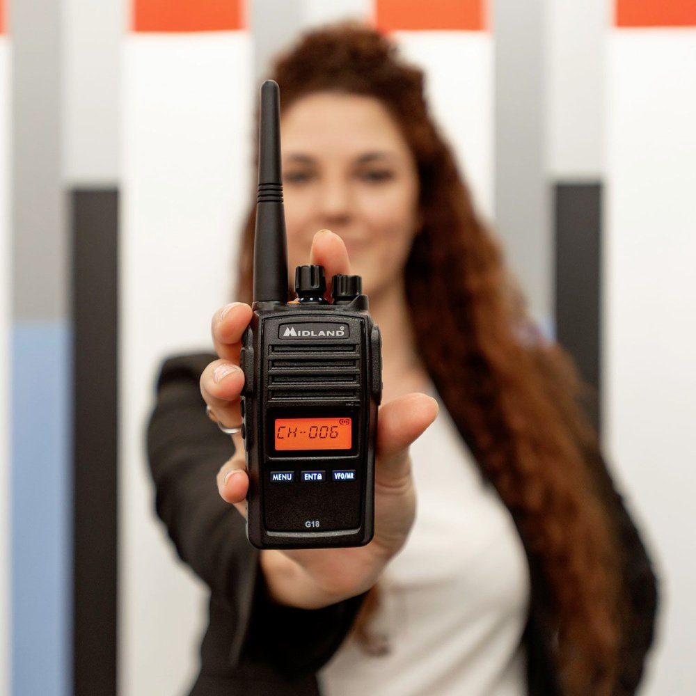 Midland Walkie Talkie Midland G18 Pro NC 2er Koffer m. MA 25-M Security C1145.S1 PMR-Handfun