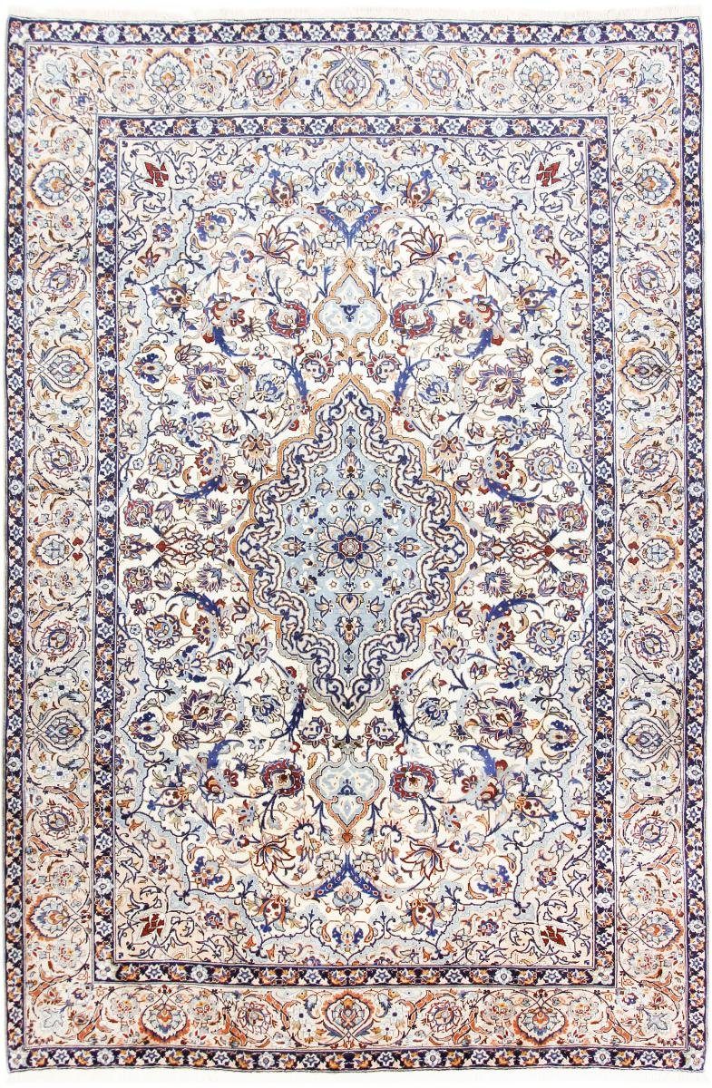 Orientteppich Yazd 204x296 Handgeknüpfter Orientteppich / Perserteppich, Nain Trading, rechteckig, Höhe: 12 mm