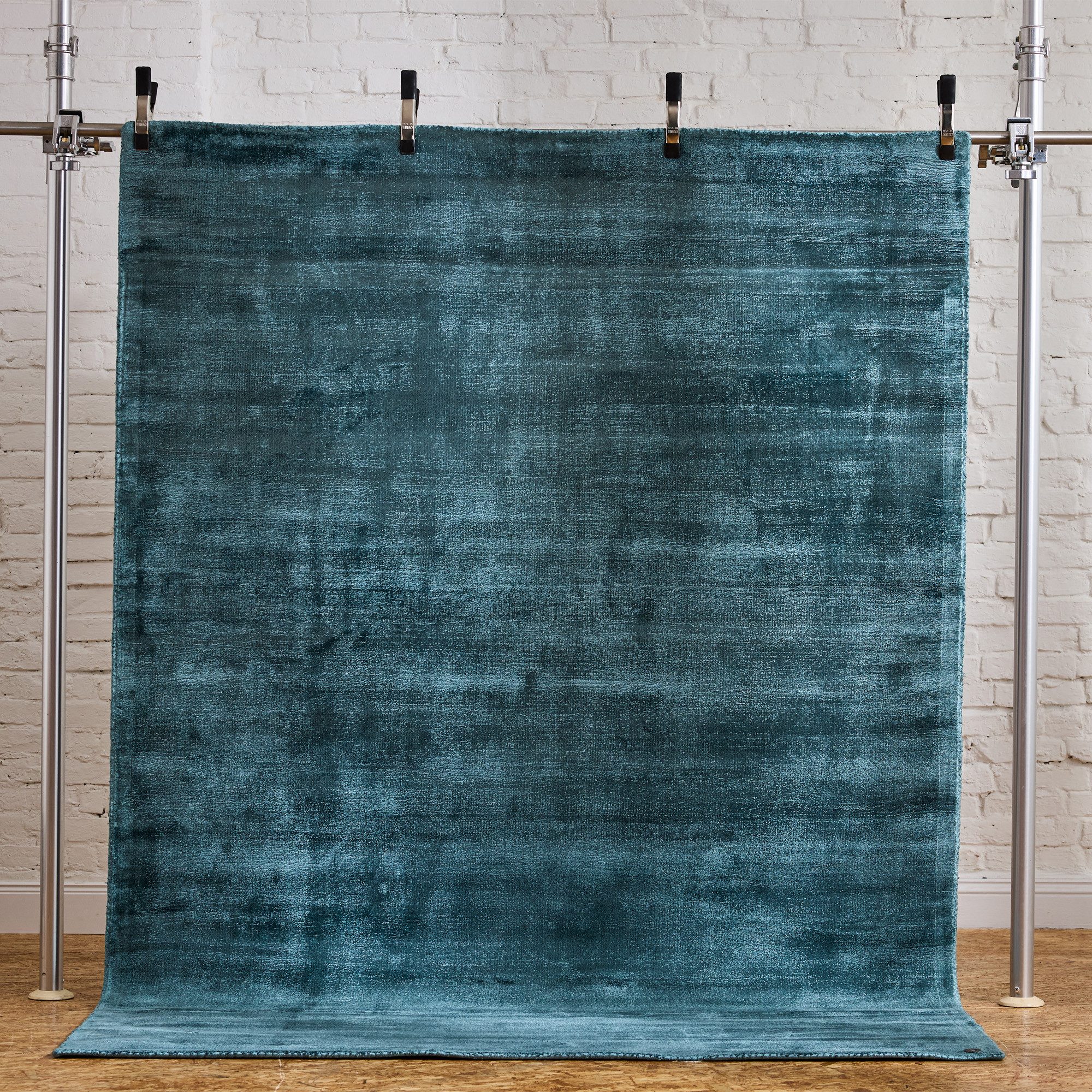 TOM TAILOR HOME Teppich Shine uni, rechteckig, Höhe: 8 mm, Handweb Teppich, 100% Viskose, handgewebt, mit elegantem Schimmer