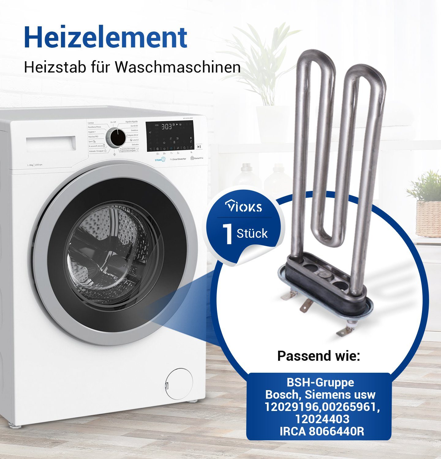 VIOKS Heizkörper Heizelement Ersatz für Bosch 12029196