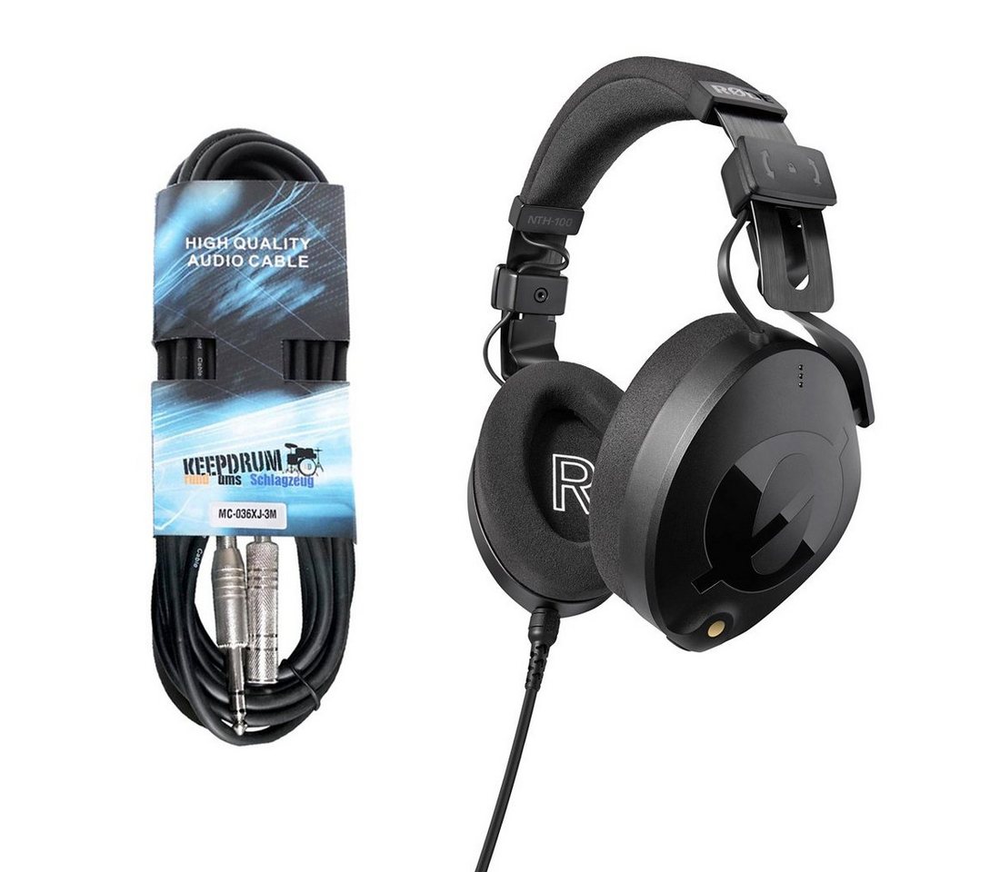 RØDE Rode NTH-100 Studio-Kopfhörer mit Verlängerung 3m Kopfhörer (Erstklassiger Tragekomfort, mit Verlängerung 3m)