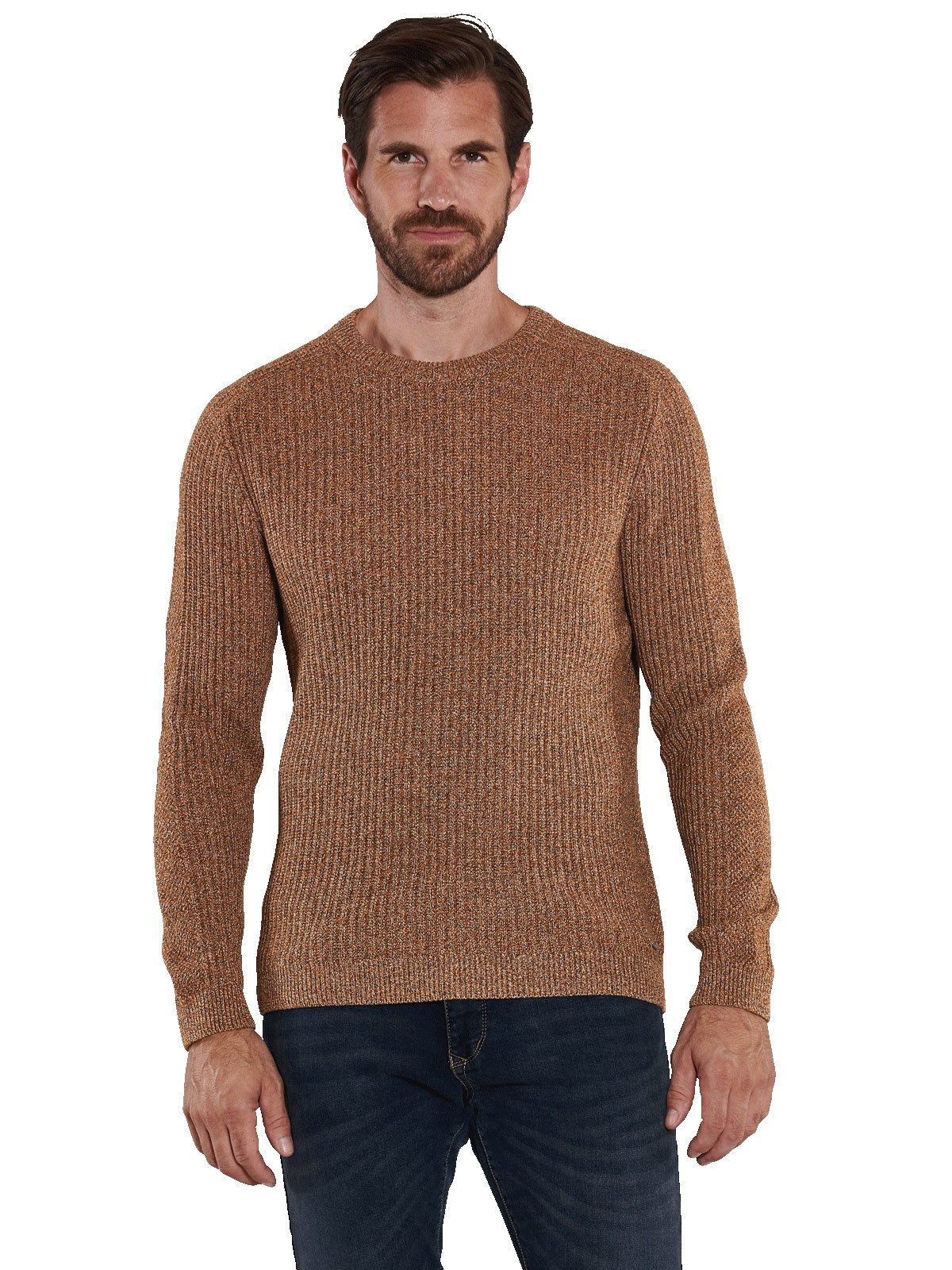 Rundhalspullover Pullover meliert