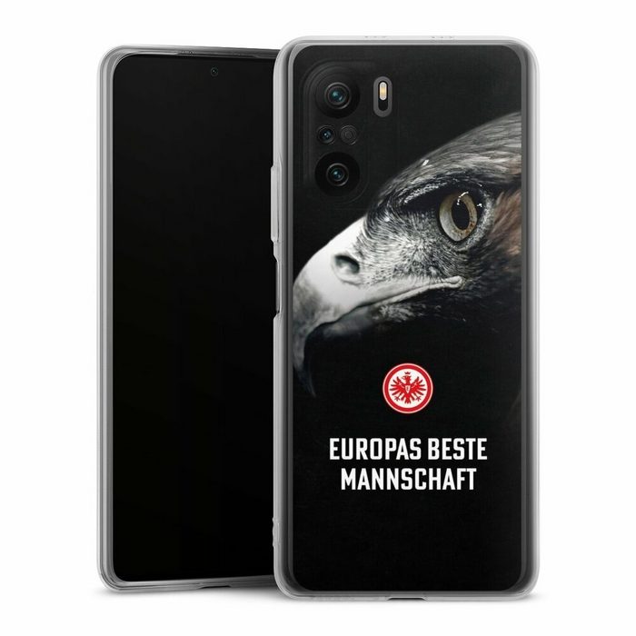 DeinDesign Handyhülle Eintracht Frankfurt Offizielles Lizenzprodukt Europameisterschaft Xiaomi Poco F3 Silikon Hülle Bumper Case Handy Schutzhülle