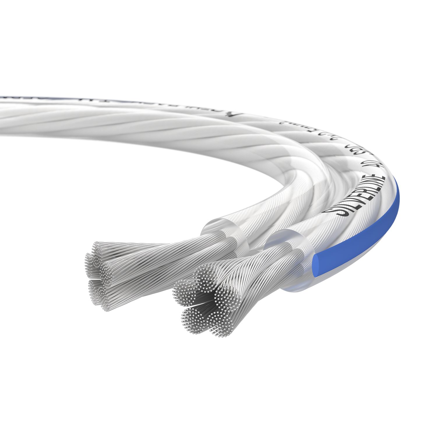 Oehlbach Silverline SP-40 Versilbertes Lautsprecherkabel 2x4 mm² Audio-Kabel, Terminal, Terminal (400 cm)