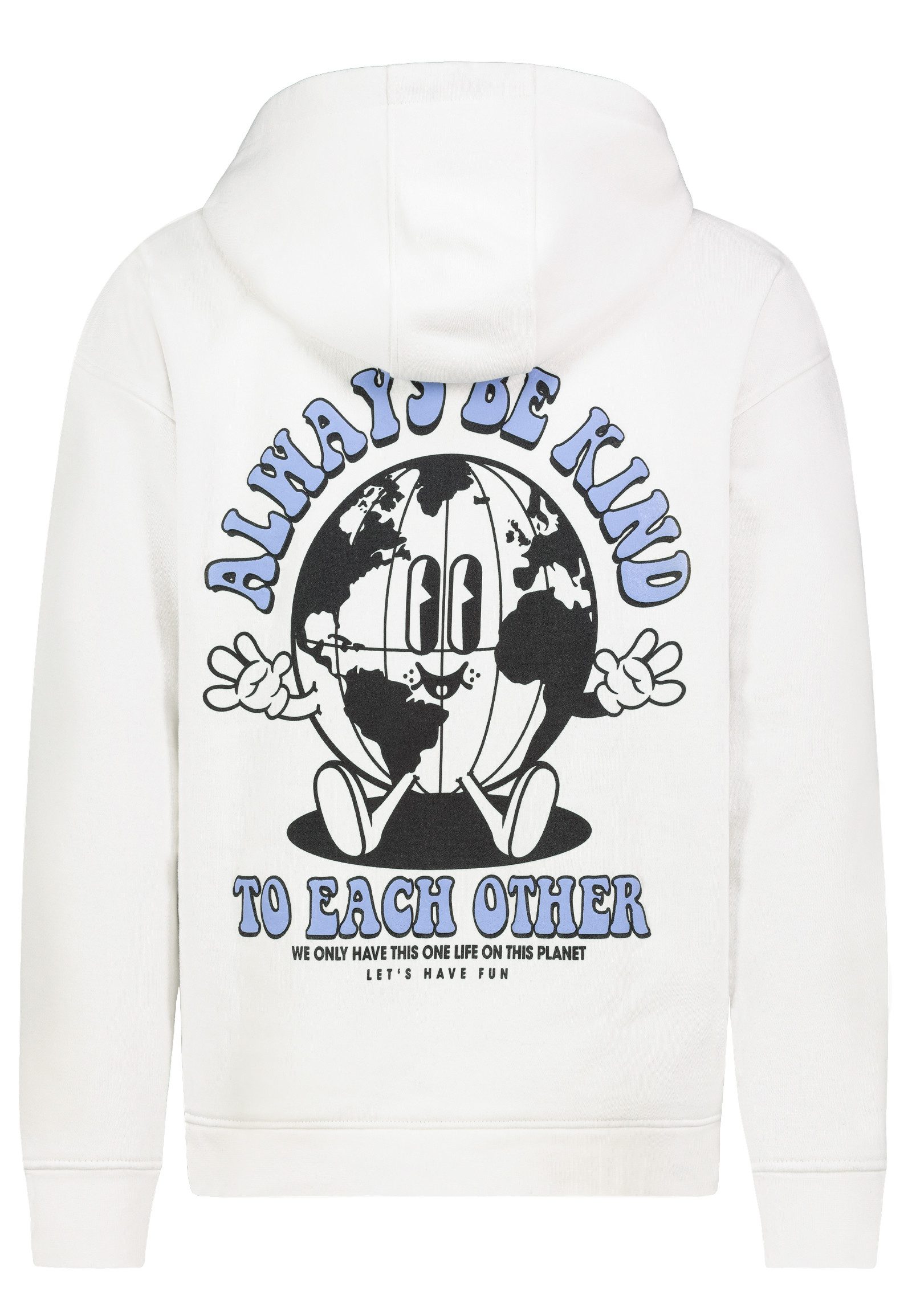 SUBLEVEL Hoodie Sweathoodie Cartoonprint Sweater, Kapuzensweatshirt mit Kängurutasche, mit Kapuze